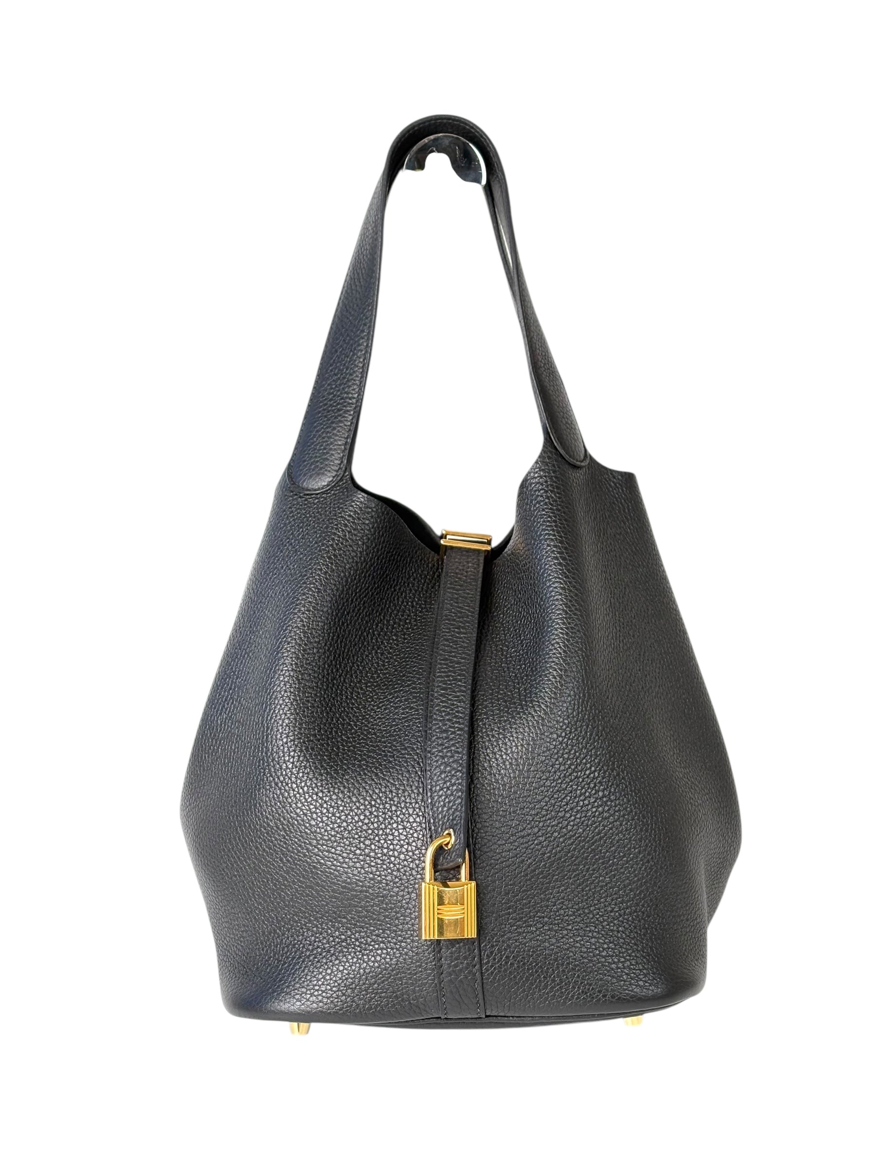 Hermes Picotin 26 Black TC with GHW