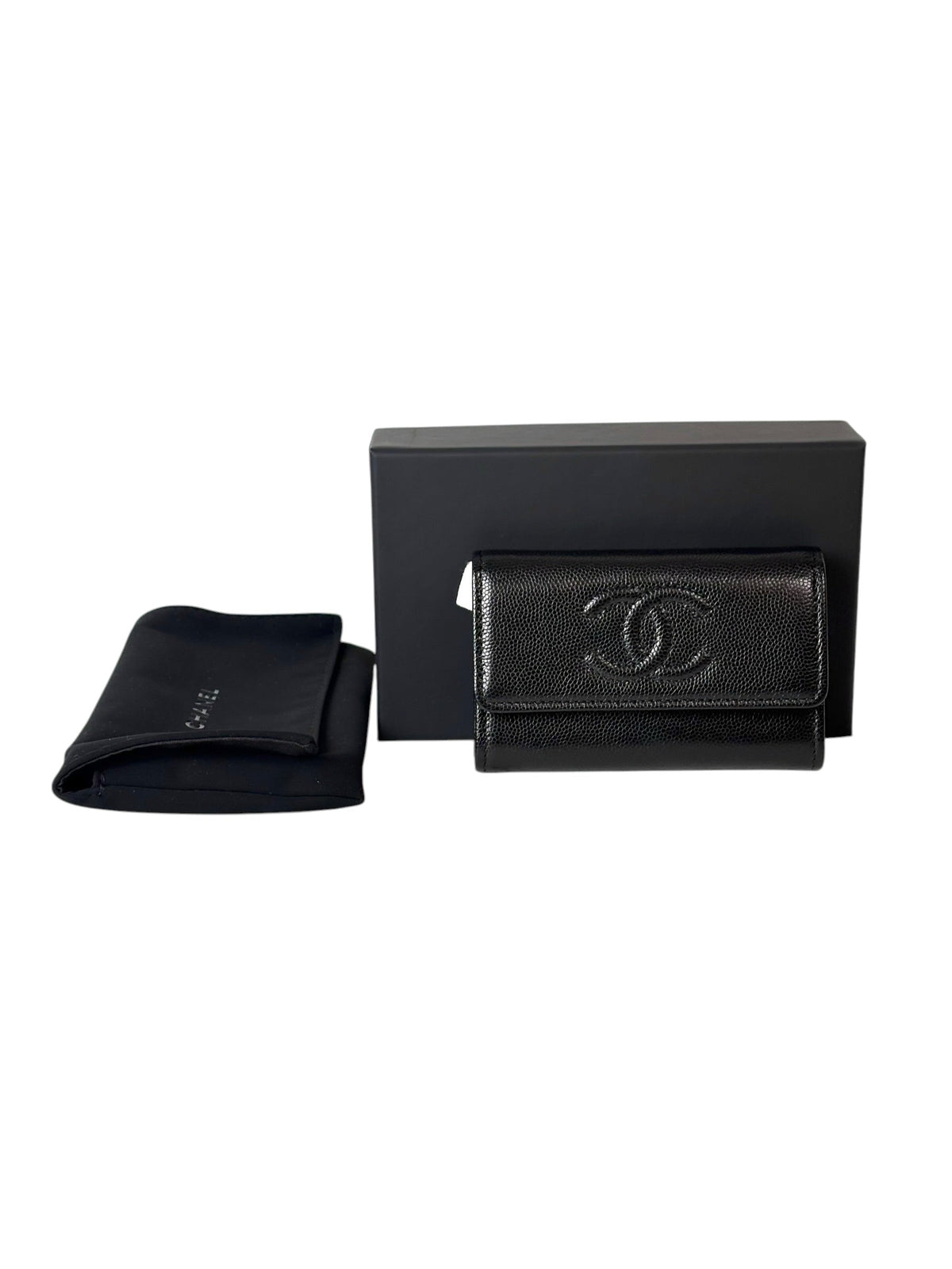 Chanel Black Mini Caviar Card Wallet