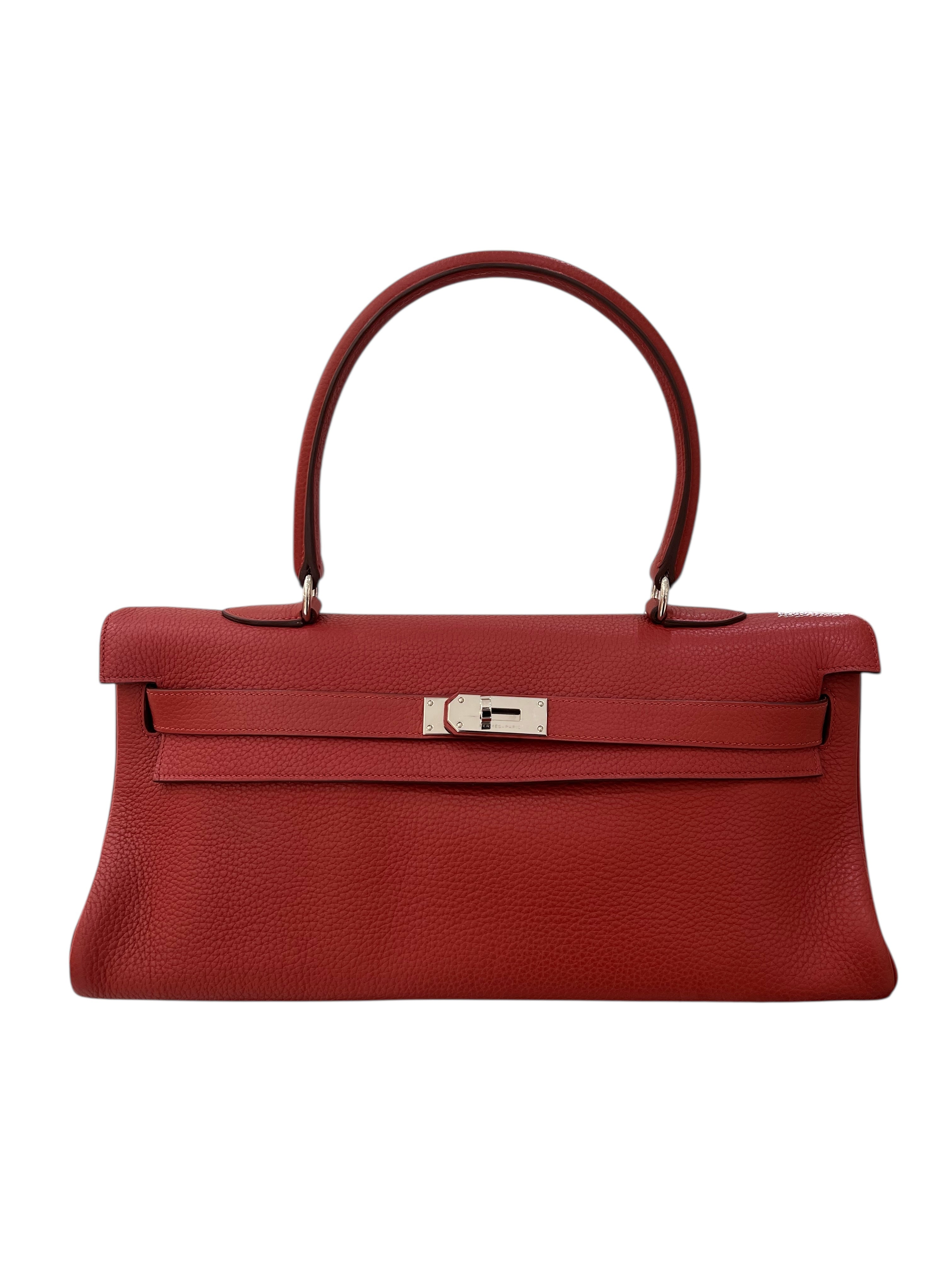 Hermes Shoulder Kelly Rouge Garrance Clemence PHW #M (Y2009) SCKH4106