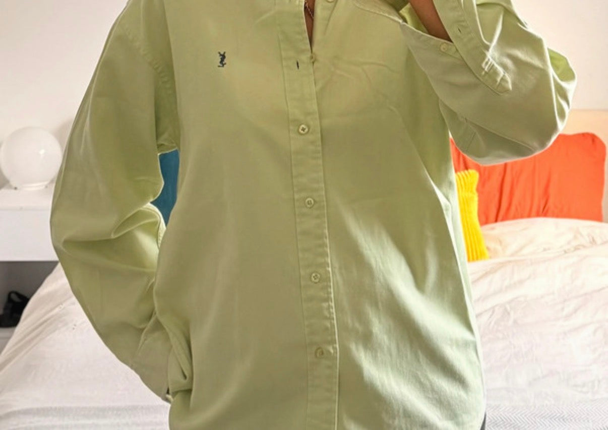 Yves Saint Laurent YSL vintage long sleeve button down shirt M DBXM0049