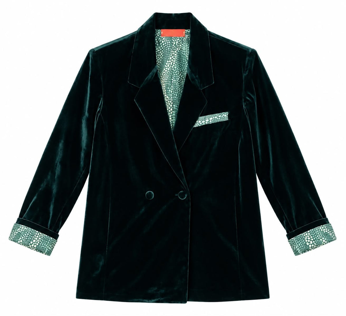 JACKET JUSTIN VELVET EMERALD SILK LIING MCL13505