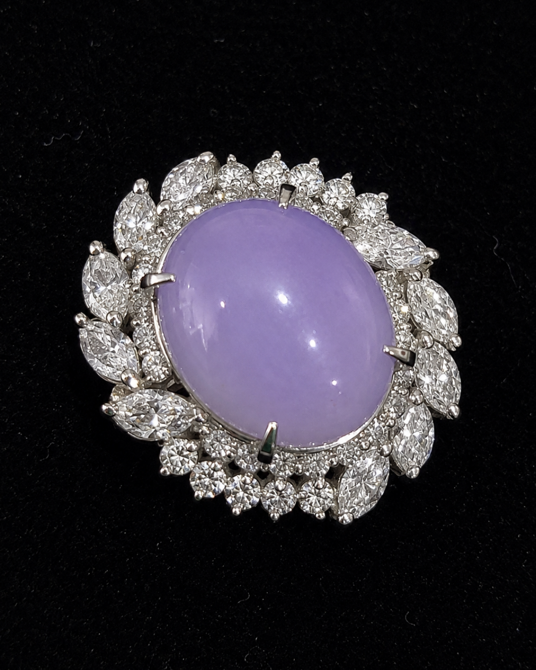 Lavender Jade Ring in Pt900 / J5.93ct / D1.61ct 1051 JJC0662