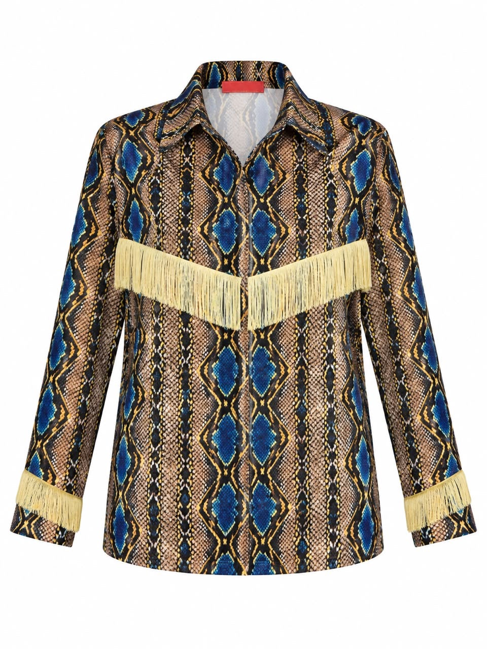 BOMBER SIENNA VELVET SNAKE FRINGES SILK LINING MCL13413