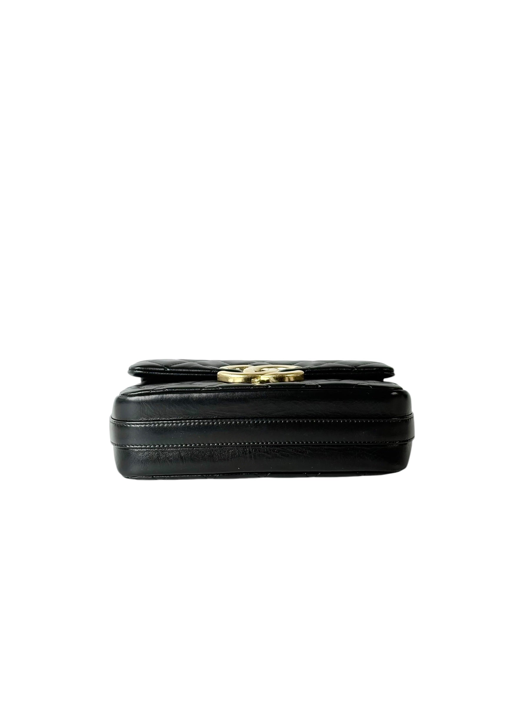 Chanel Black Chain in Lambskin Bag - Full Set