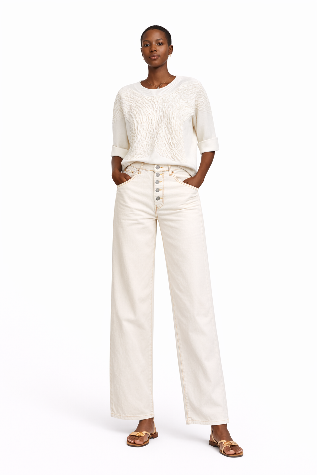 LOOSE FIT LONG FRONT DESIGN SWEATER (سترة)"LAYLA"