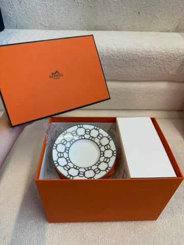 Hermès H Déco Saucer Set 12 Pieces