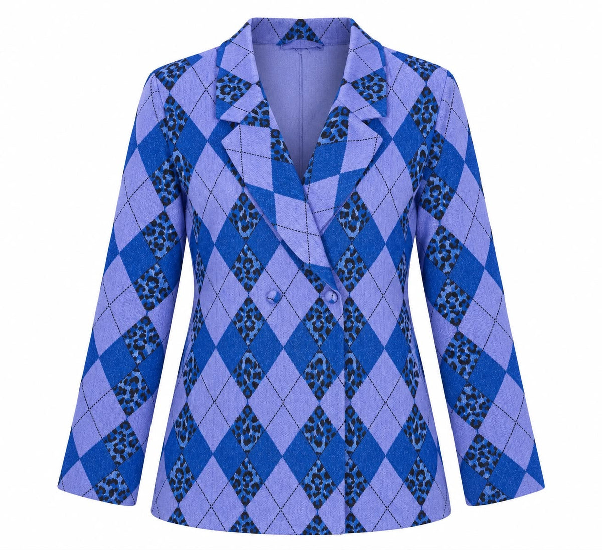 JACKET KAJETTA ARGYLE LEO BLUE  MCL13548