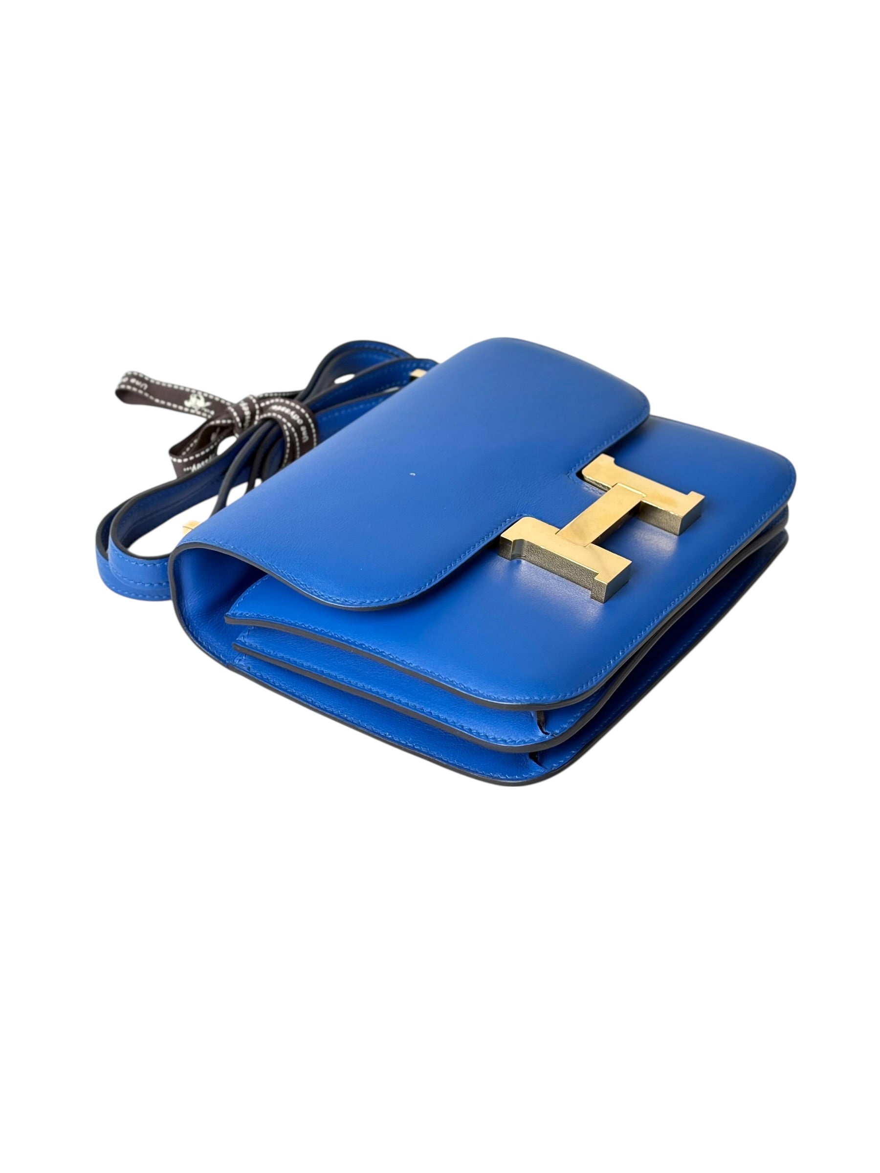 Hermes Constance Mini Bag Blue in Swift with GHW