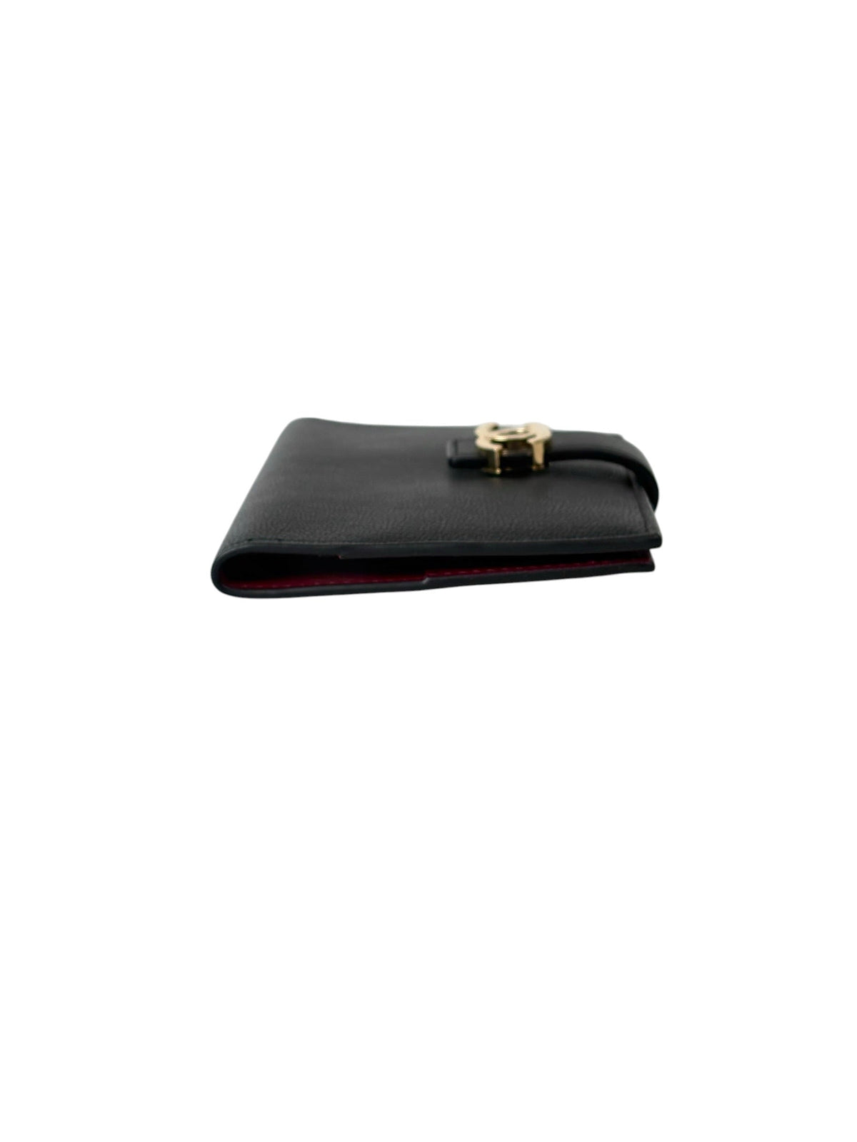 Chanel Black Calf Leather Passport Holder Wallet