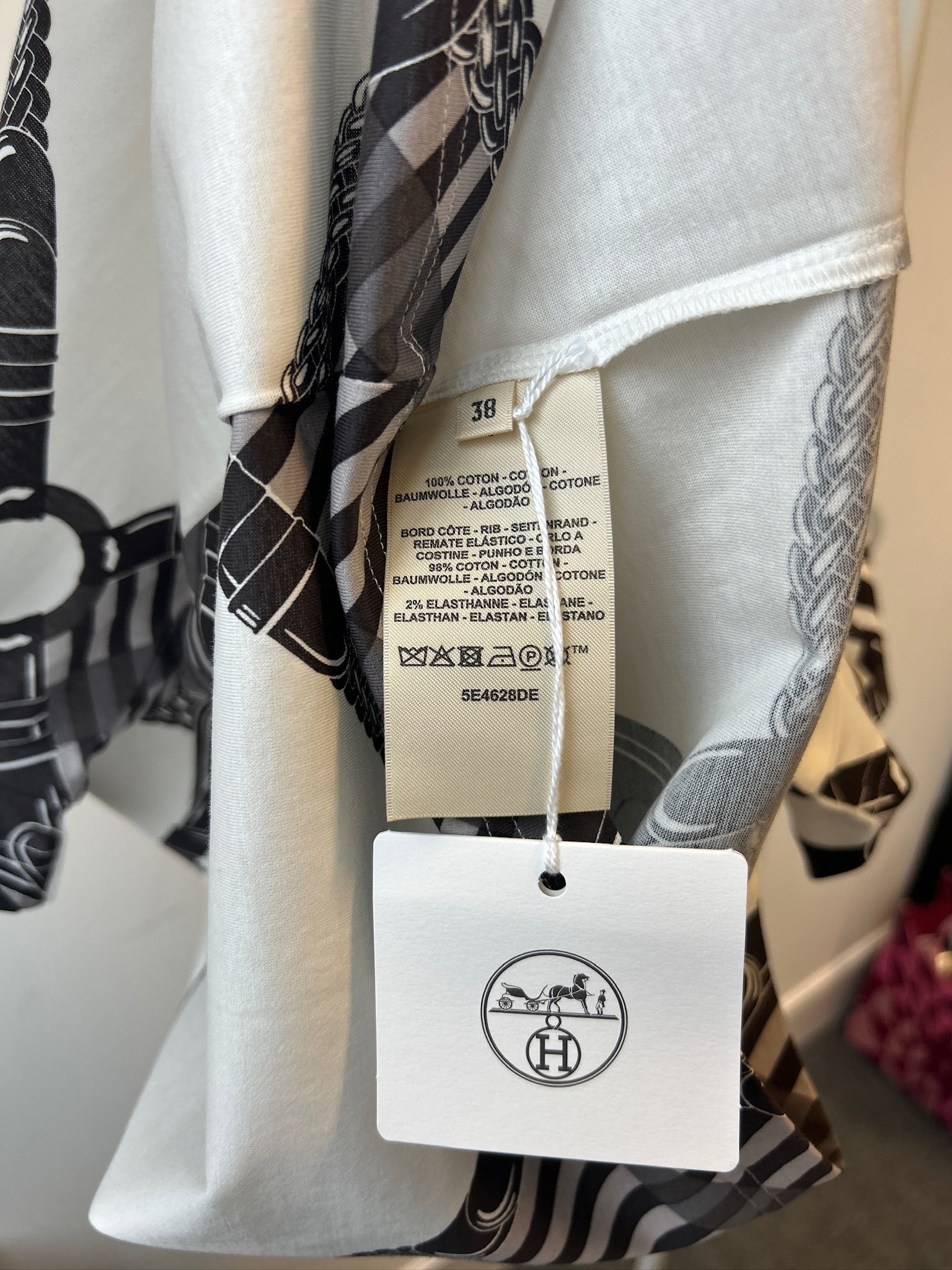 Size 38 - HERMES Coaching Remix Straight T-Shirt
