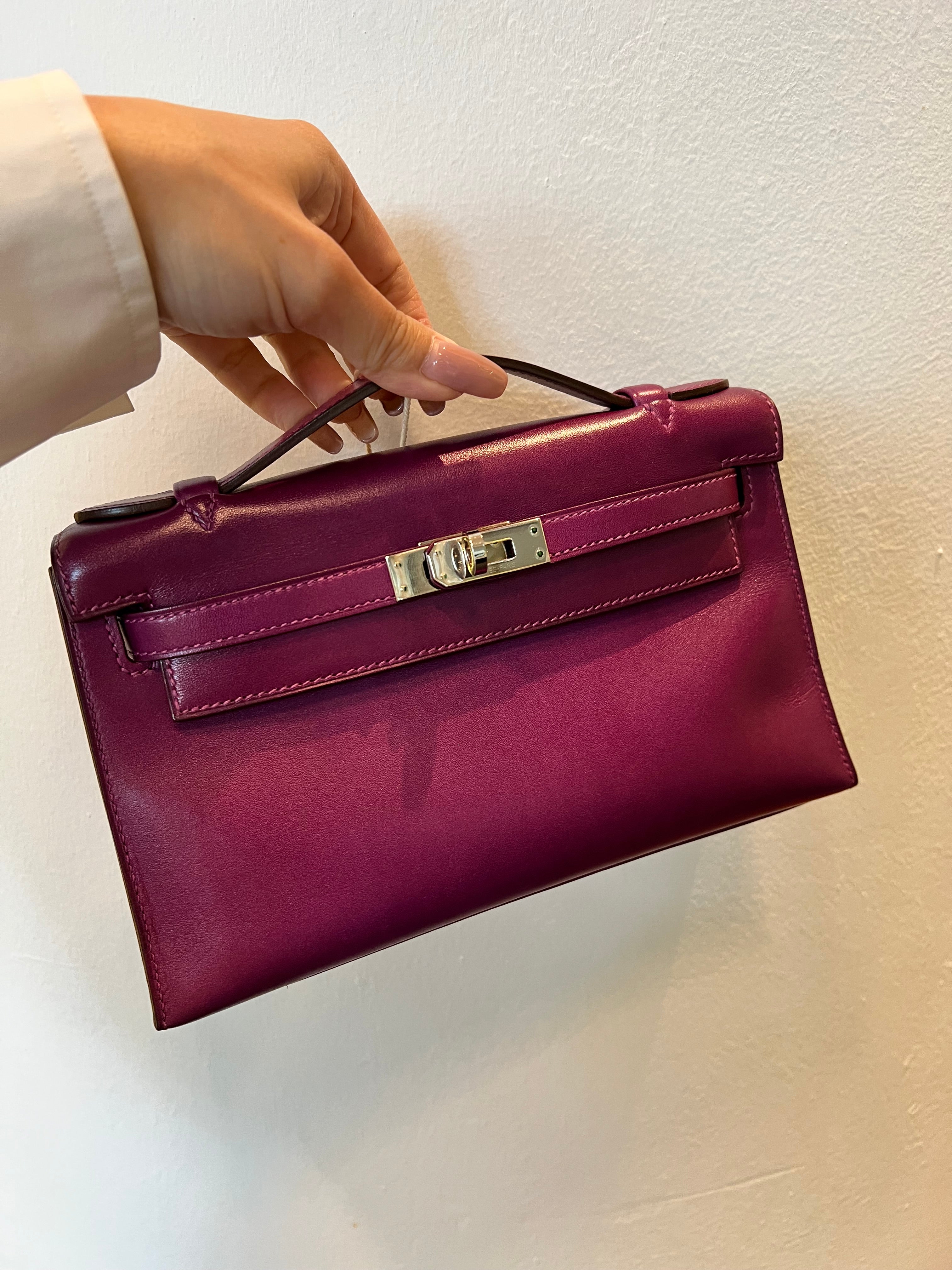 Hermes Kelly Pochette VIolet Box PHW #M SYCE2107SK