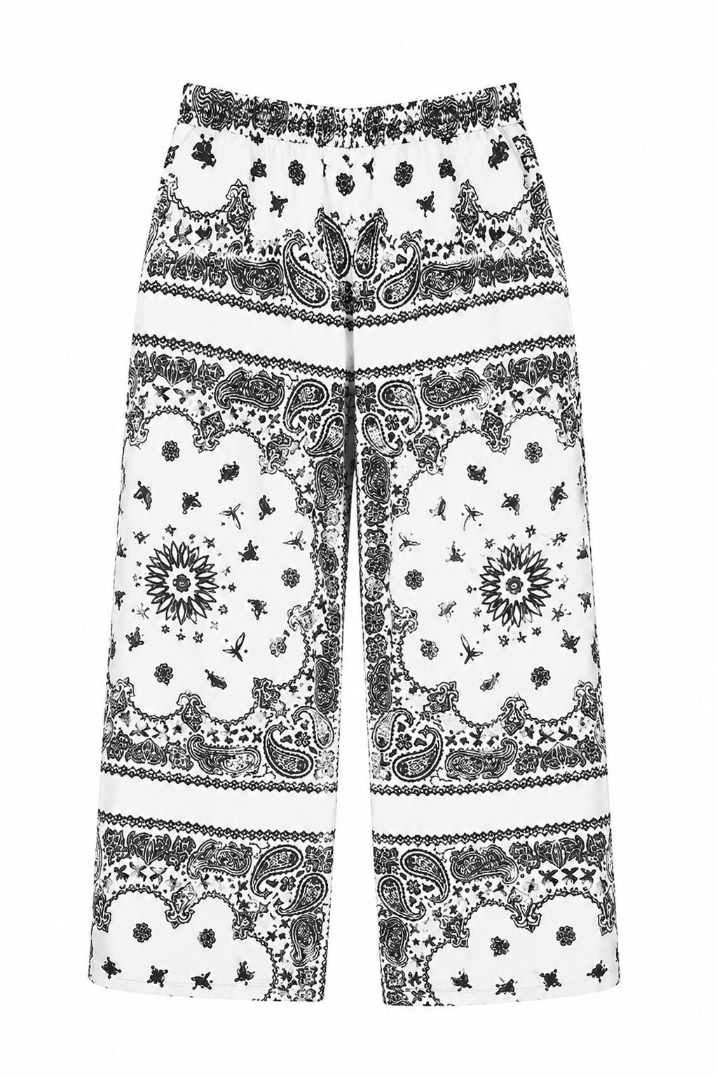 TROUSER BANDANA BLACK PLACEMENT PRINT MCL12114