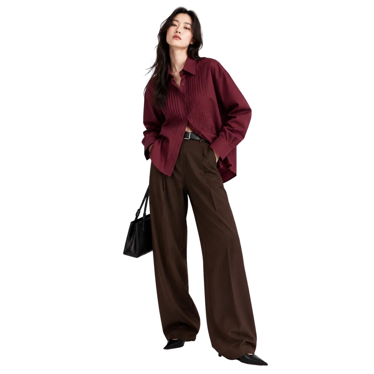 FRONT PLEATED SHIRT قميص “MARUSYA”
