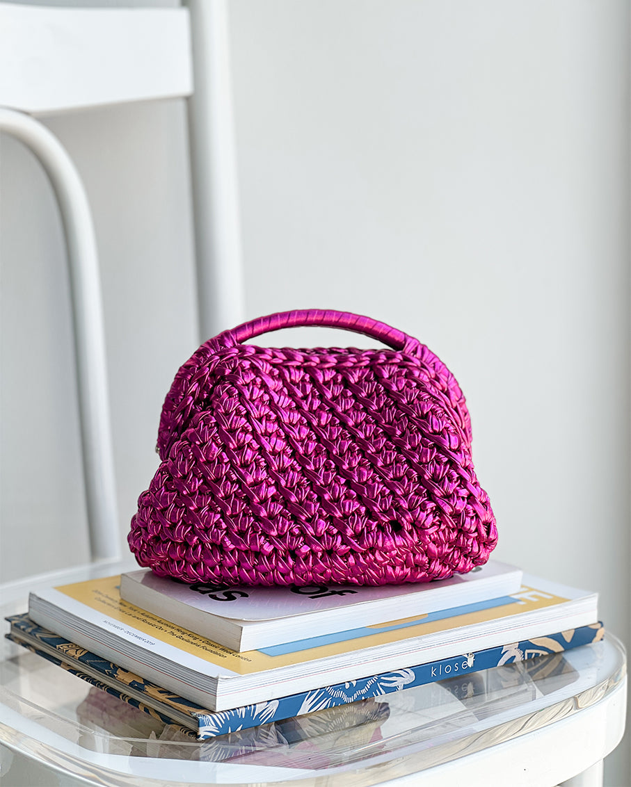 Fuchsia Basket Bag