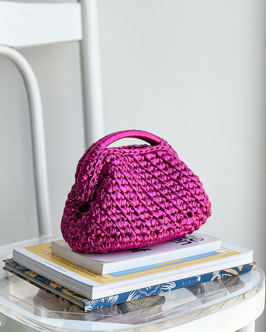 Fuchsia Basket Bag