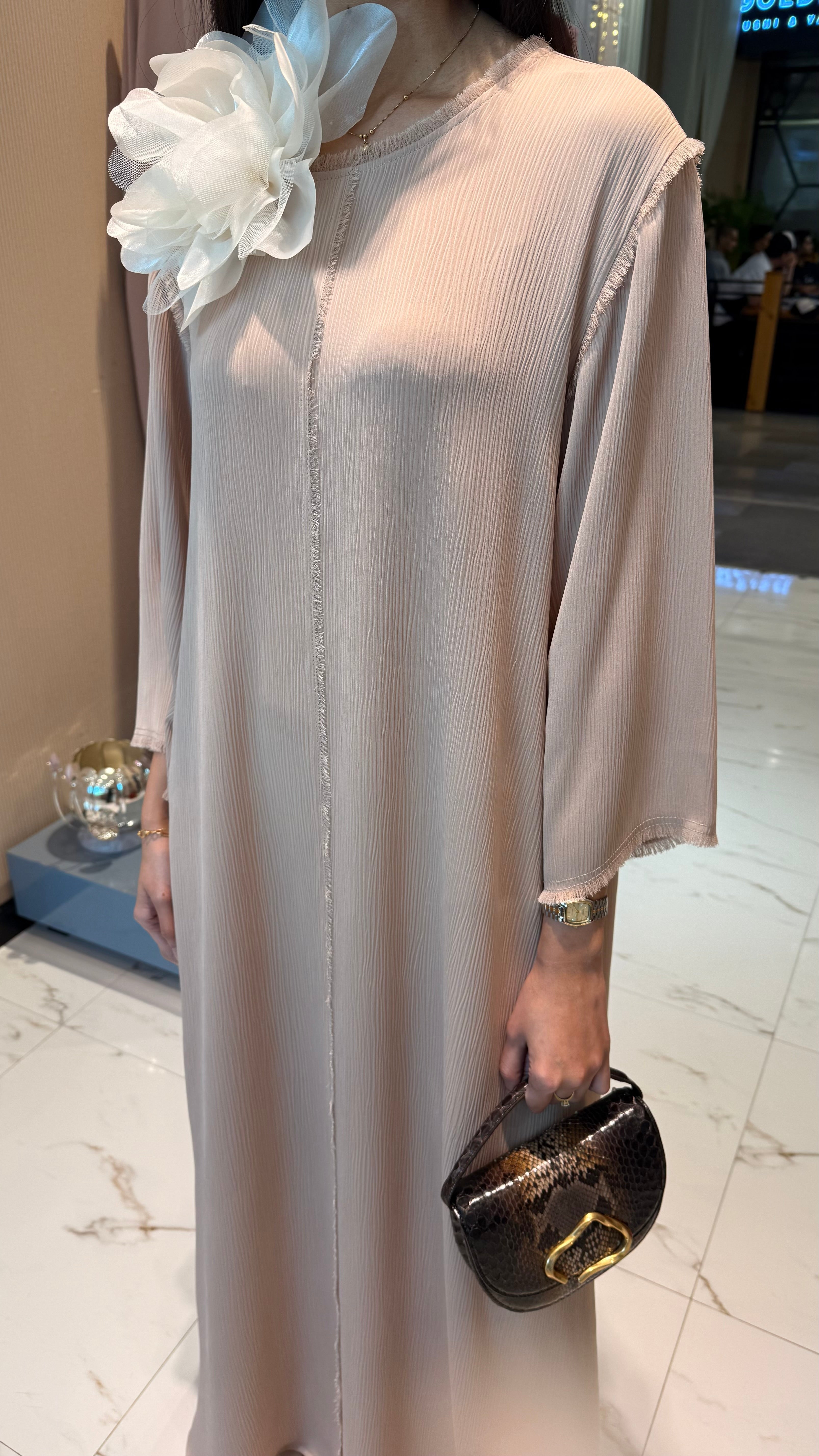 ROUND NECK A-LINE DRESS "KATYA”