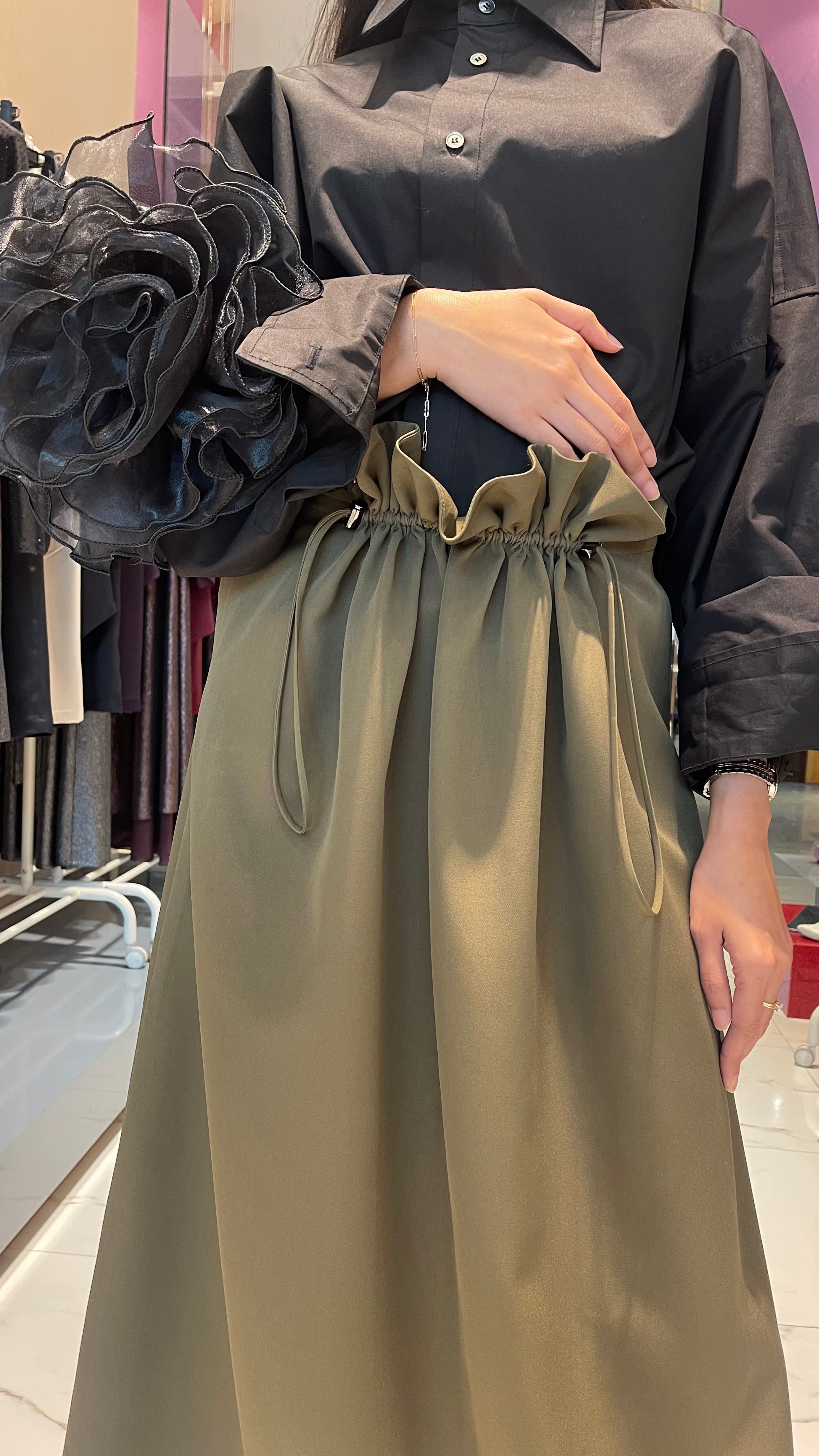HIGH WAIST SKIRT (التنورة) “JINA” (CREPE COLLECTION)