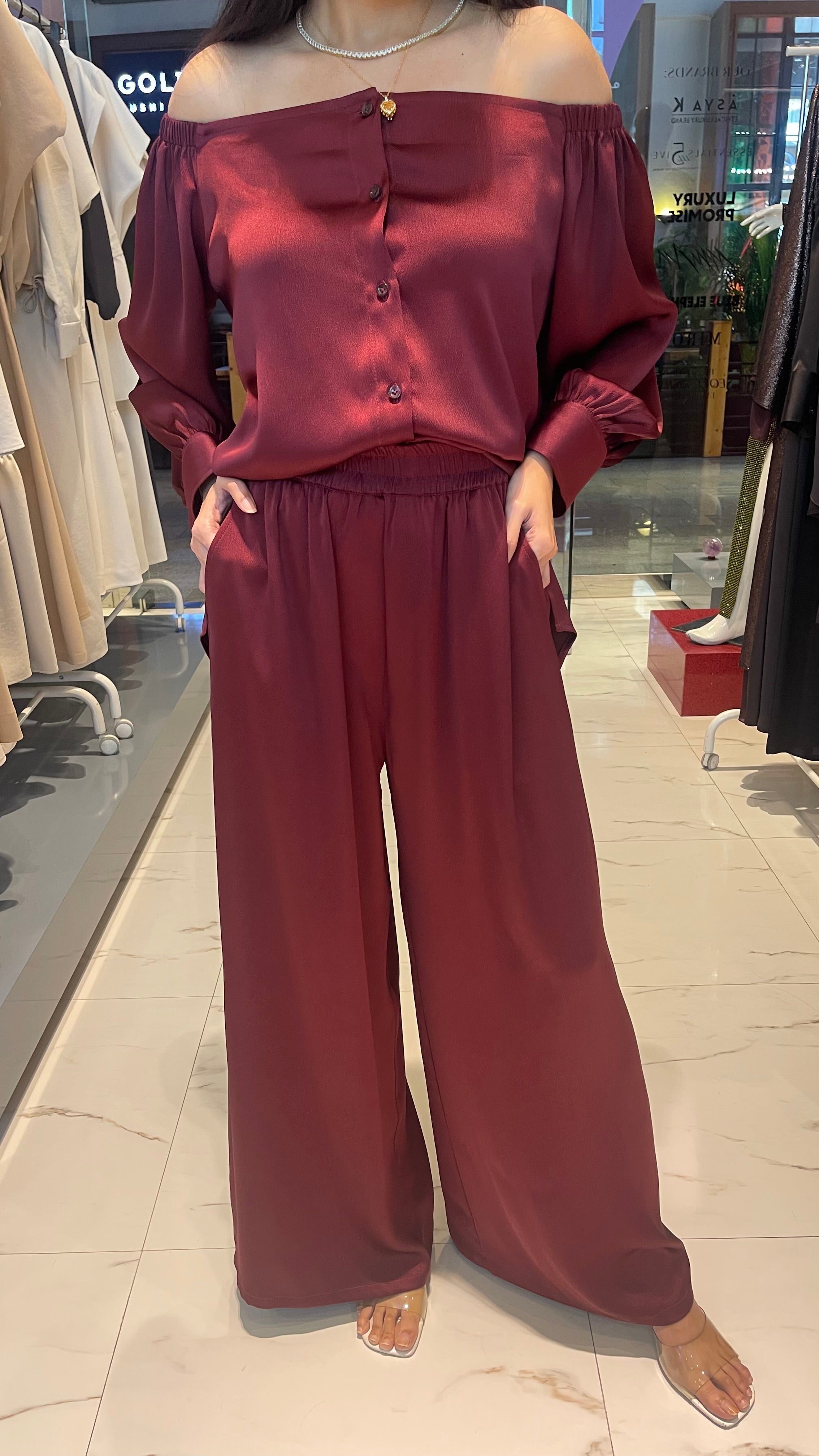 LOOSE FIT ELASTICATED TROUSERS (بنطلون) “PEEP”