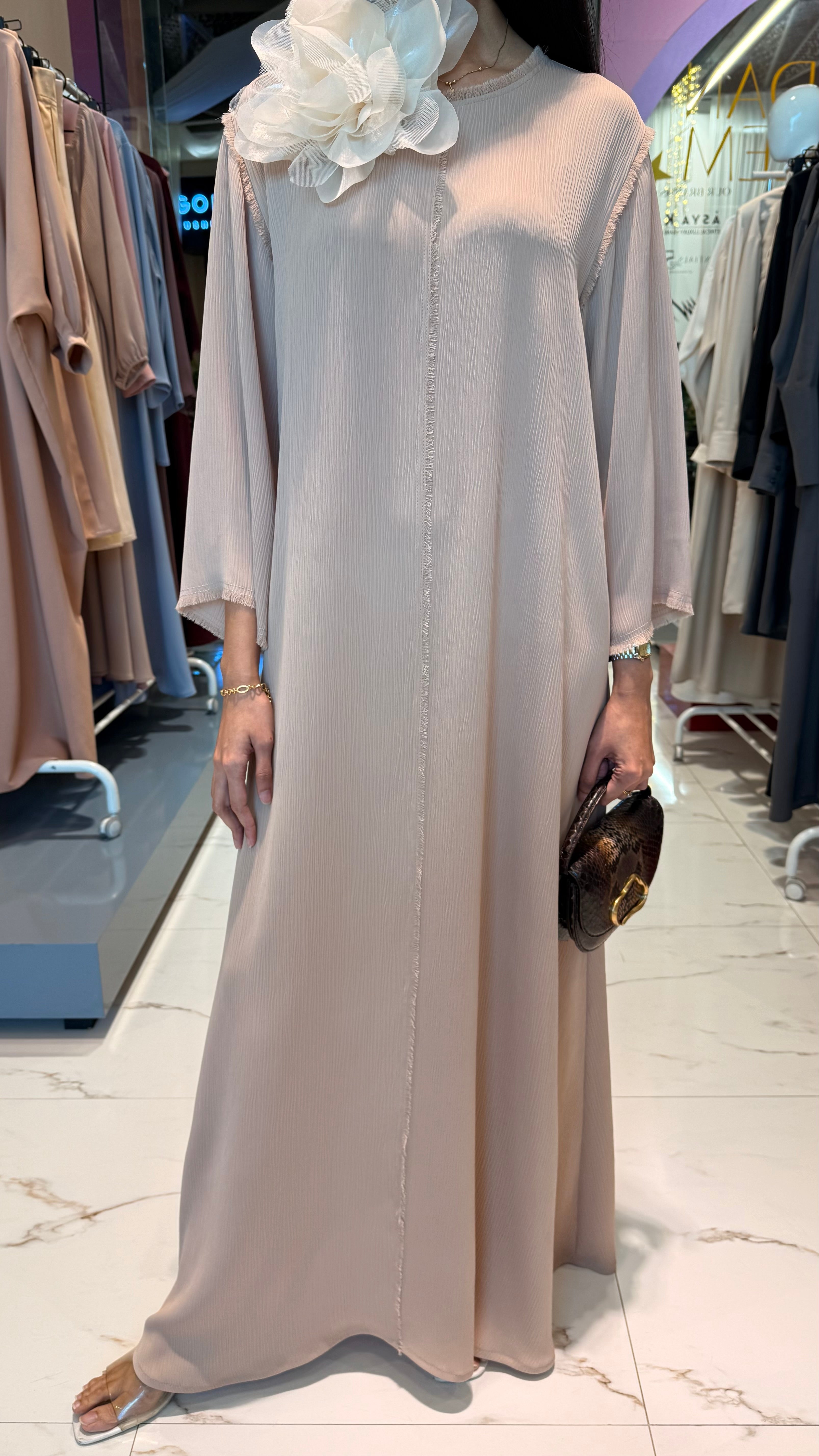 ROUND NECK A-LINE DRESS "KATYA”