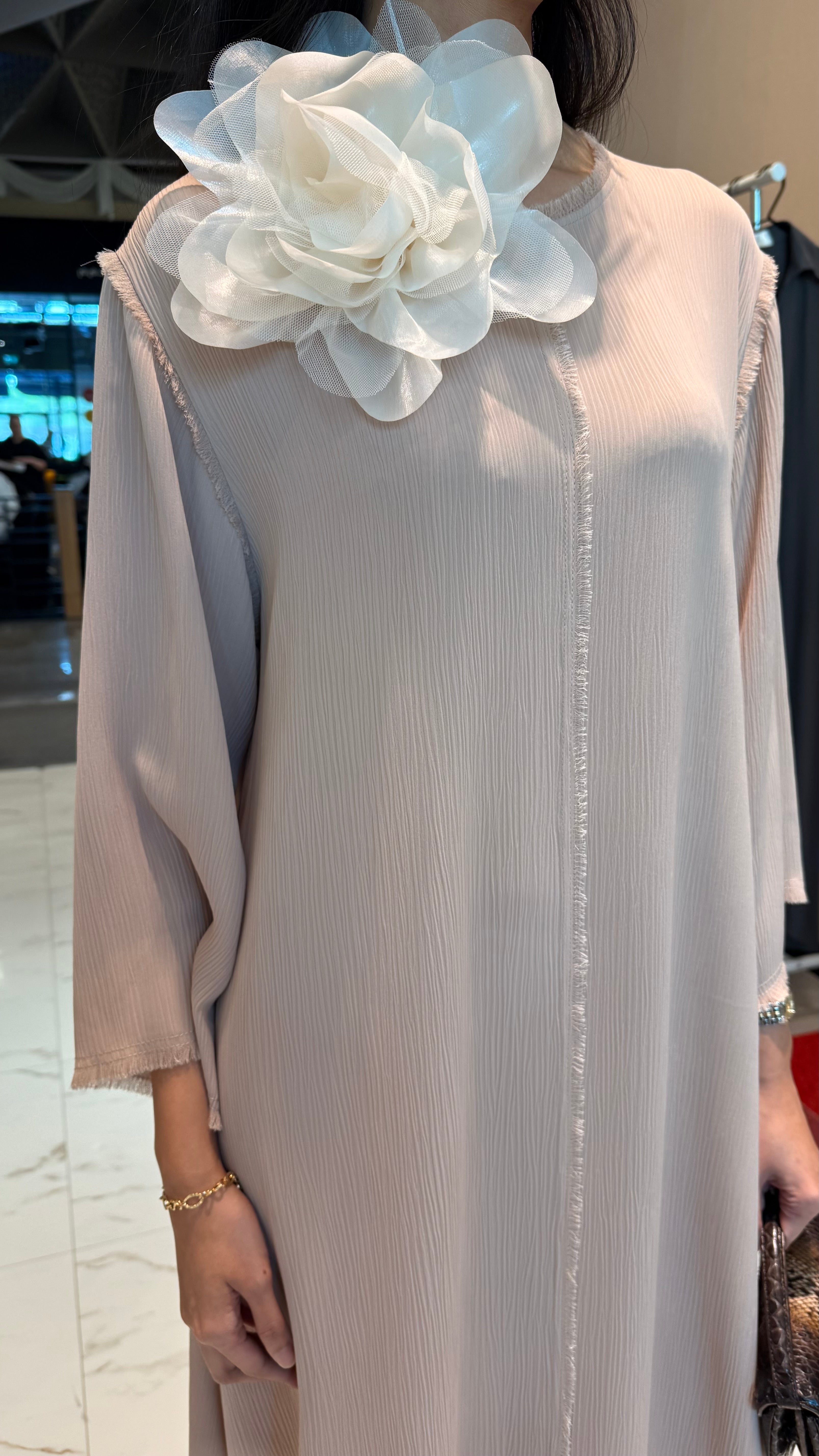 ROUND NECK A-LINE DRESS "KATYA”