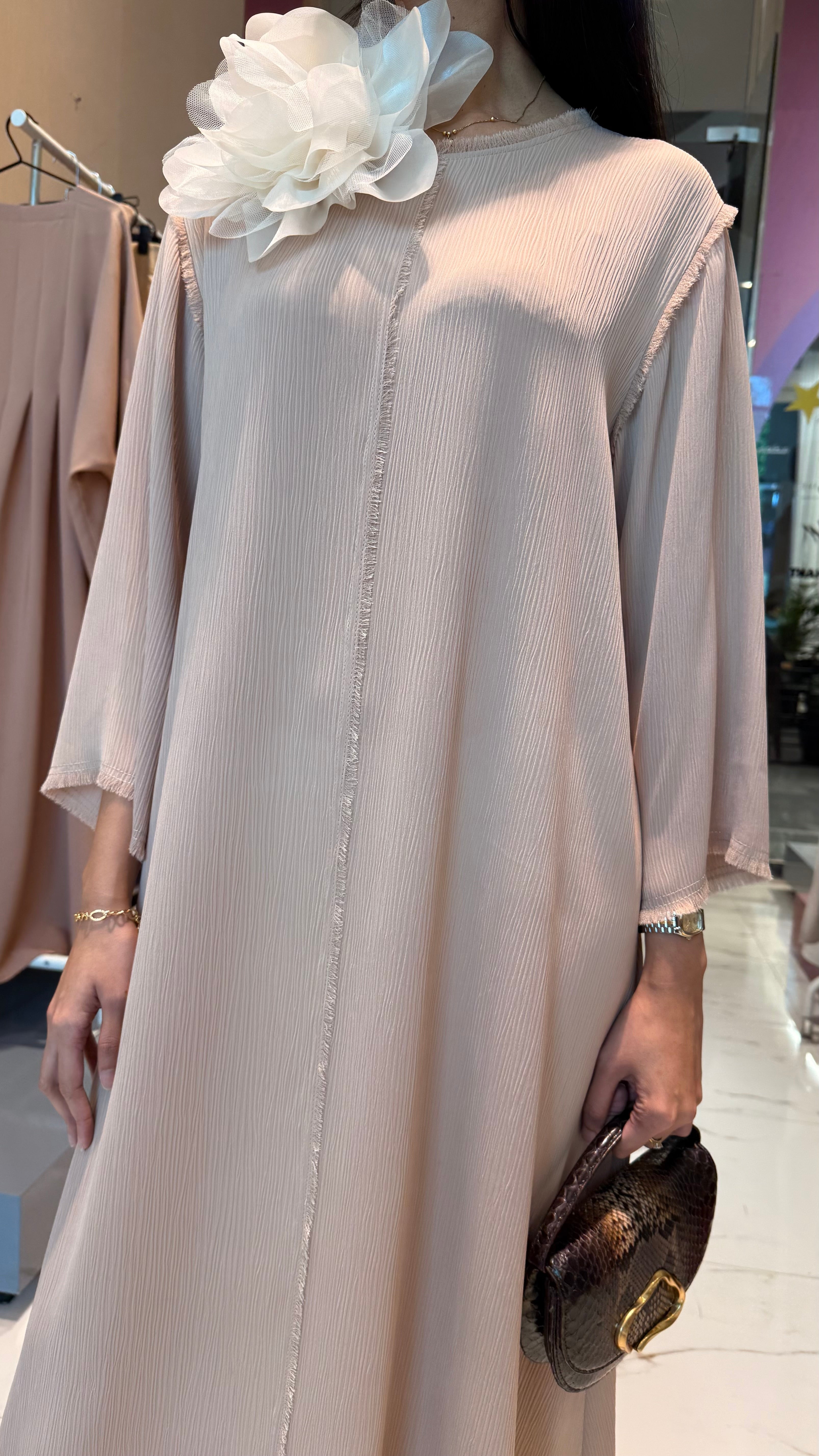 ROUND NECK A-LINE DRESS "KATYA”