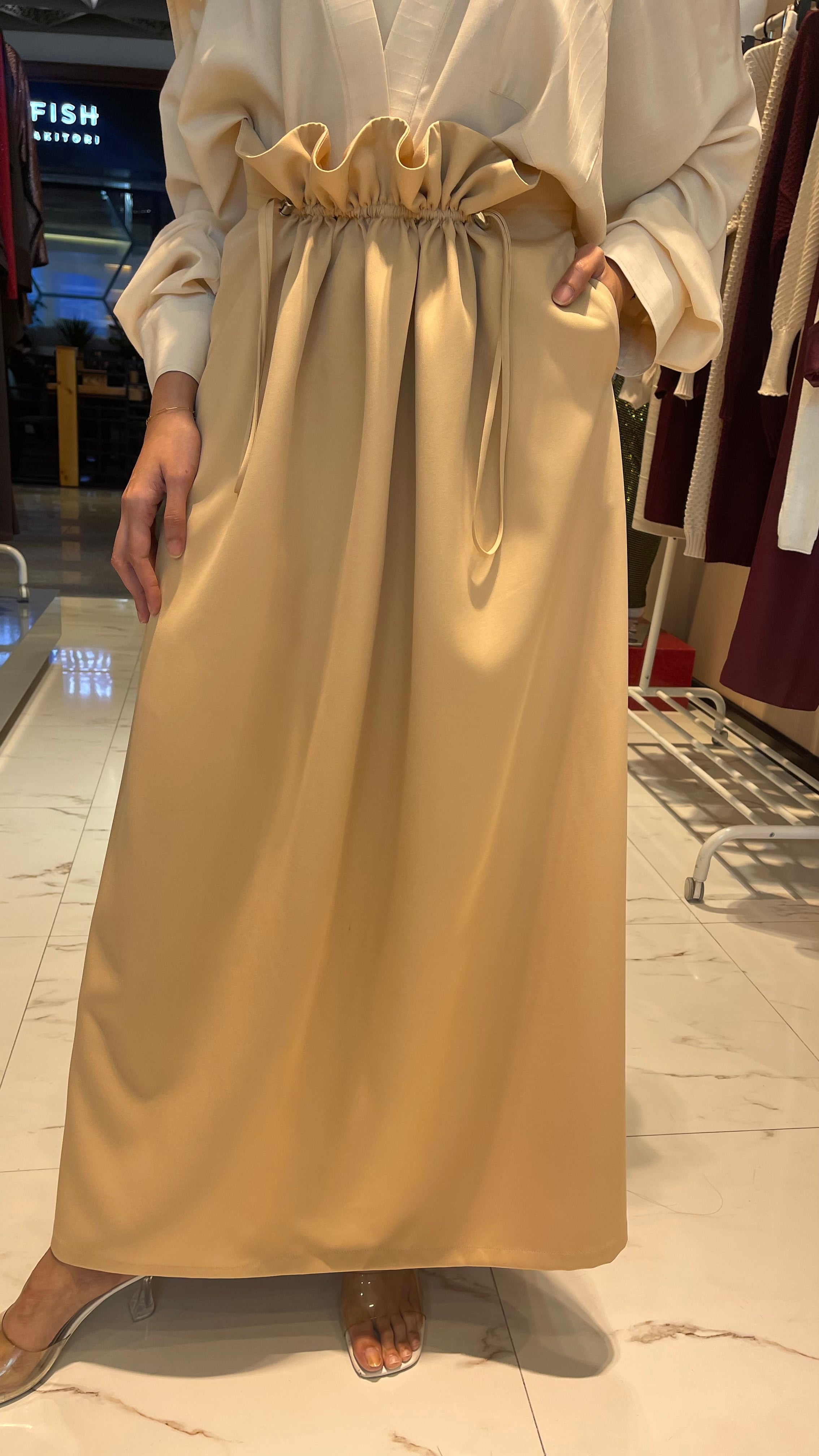 HIGH WAIST SKIRT (التنورة) “JINA” (CREPE COLLECTION)