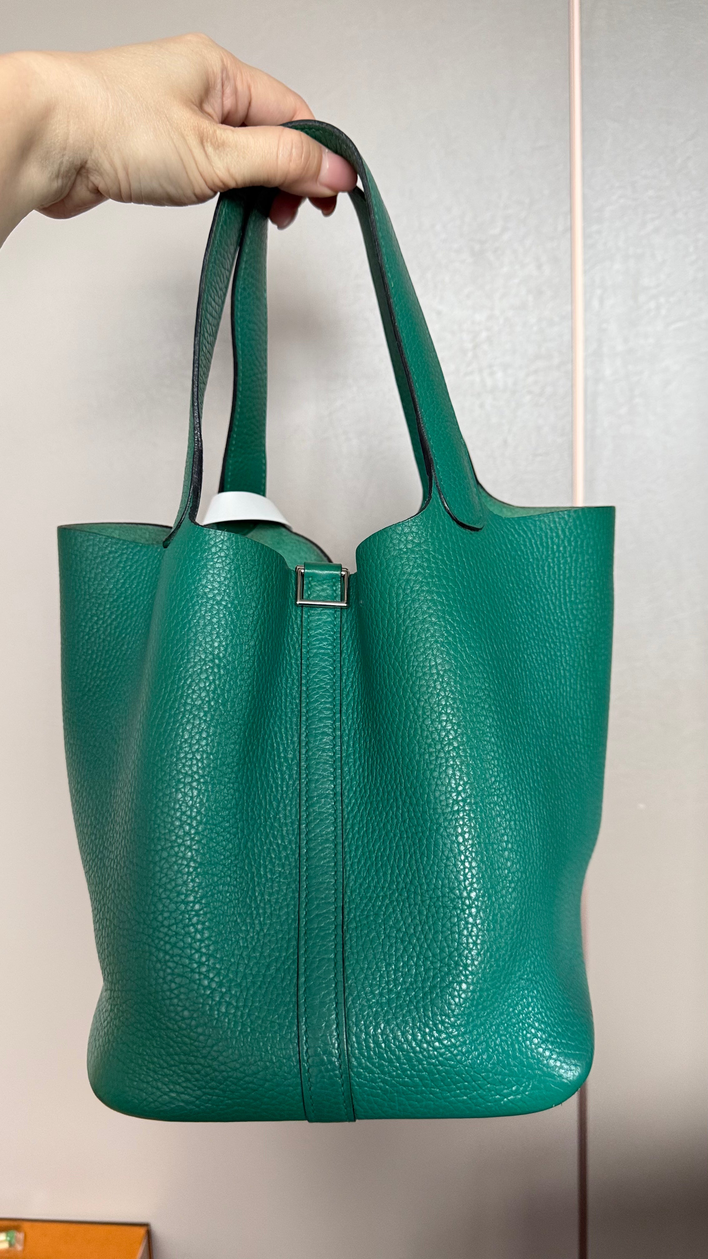 Hermes Picotin 22 Vert Verone Clemence PHW #D - Preloved SKC2200
