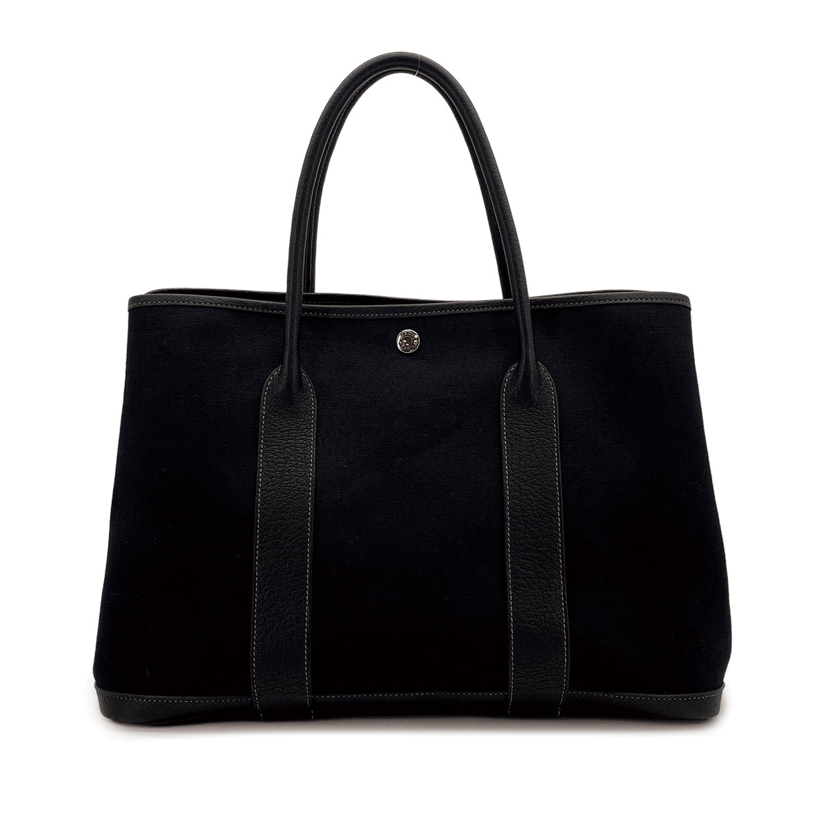 HERMES GARDEN PARTY PM BLACK TOILE OFFICIER NEGONDA HAND BAG 2005 SQUARE I 90310828 - PURPOSE