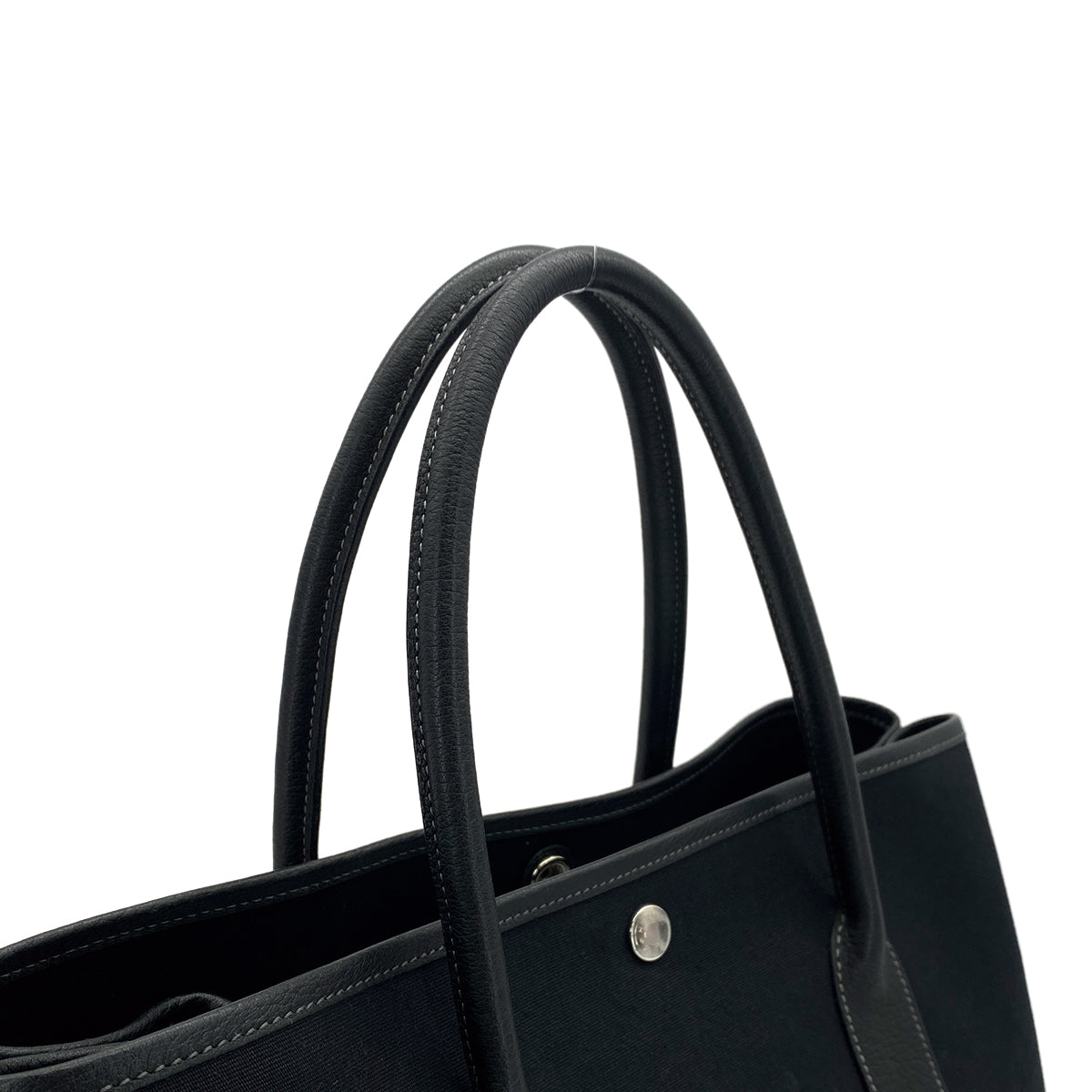 HERMES GARDEN PARTY PM BLACK TOILE OFFICIER NEGONDA HAND BAG 2005 SQUARE I 90310828 - PURPOSE