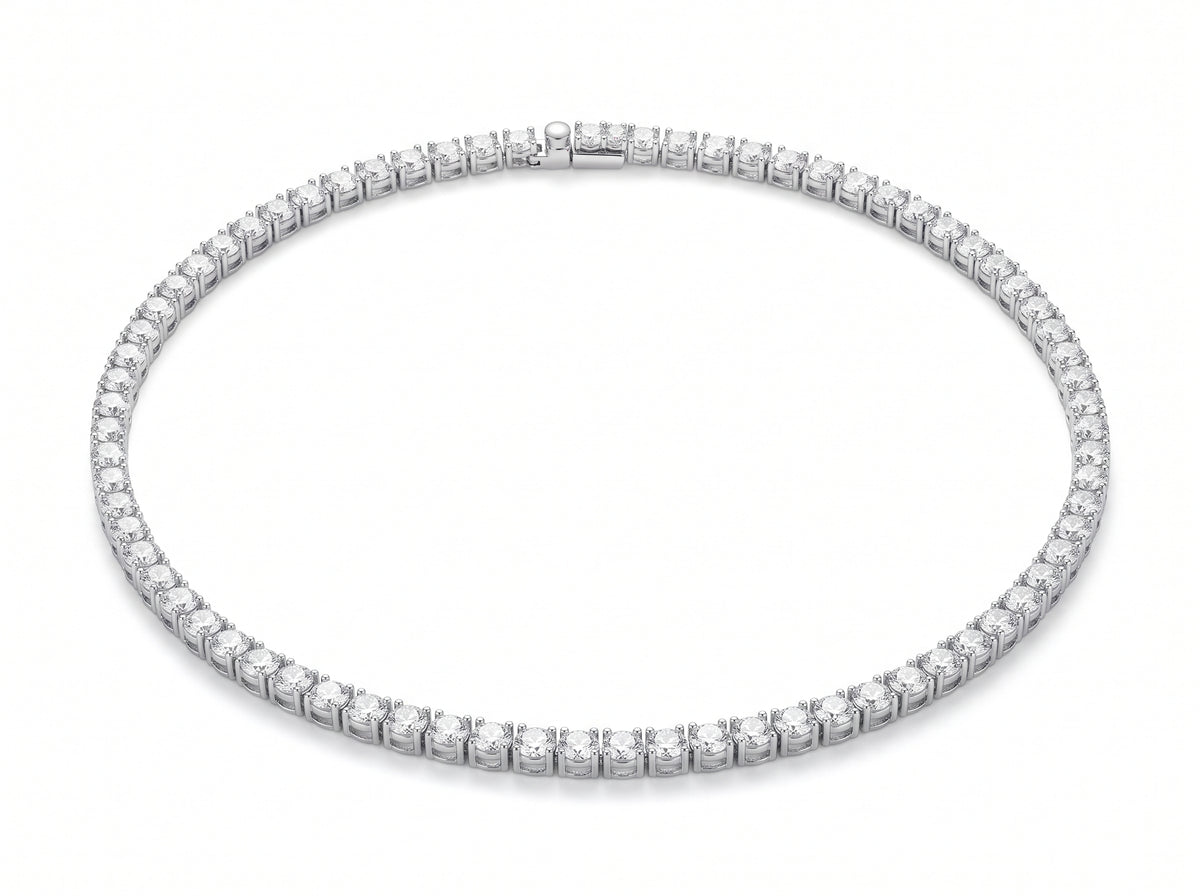 Silver Tennis Necklace SETTING ONLY SABSET093
