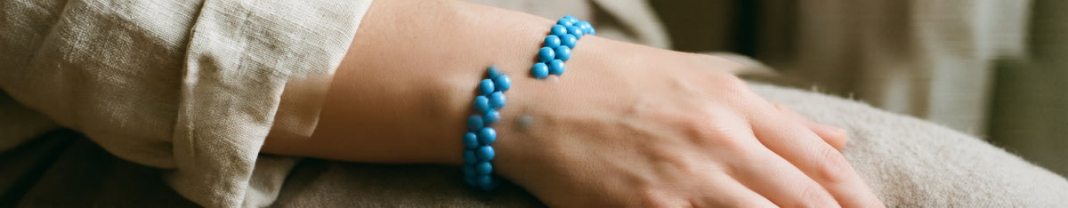 Turquoise Bubble Bracelet DXBS6877 with silver