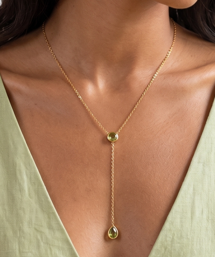Mali Garnet Lariat Necklace DXBS6598