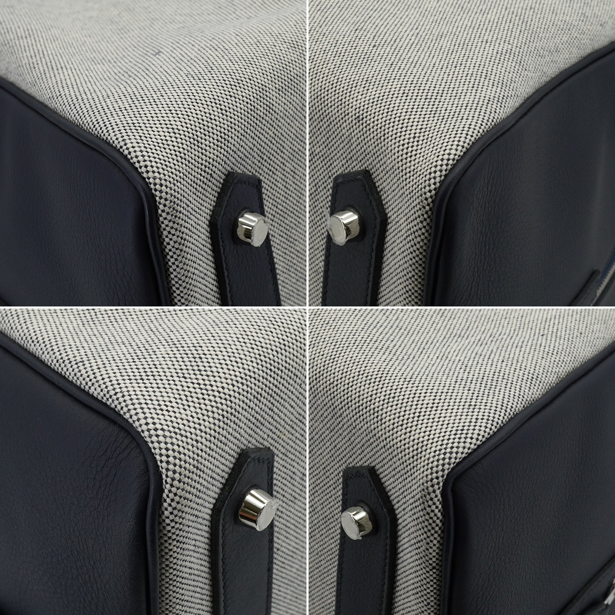 HERMES CAVOUR 48H BLUE INDIGO TOILE H TAURILLON CRISTOBAL BOSTON BAG  2019 D STAMP PALLADIUM HARDWARE 90340495