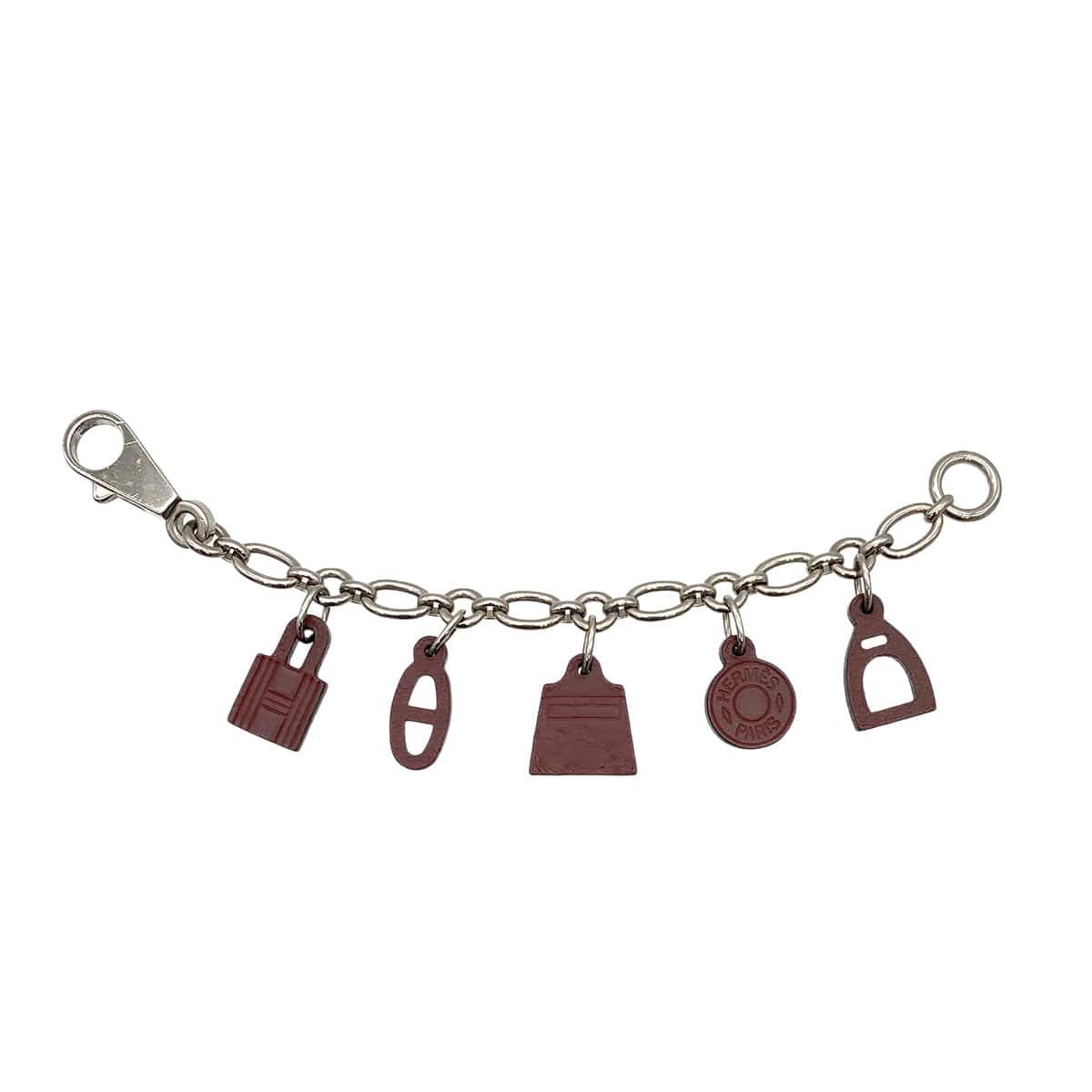HERMES BAG CHARM AMULETTES5 ROUGE H VEAU BARENIA PALLADIUM HARDWARE 90319708