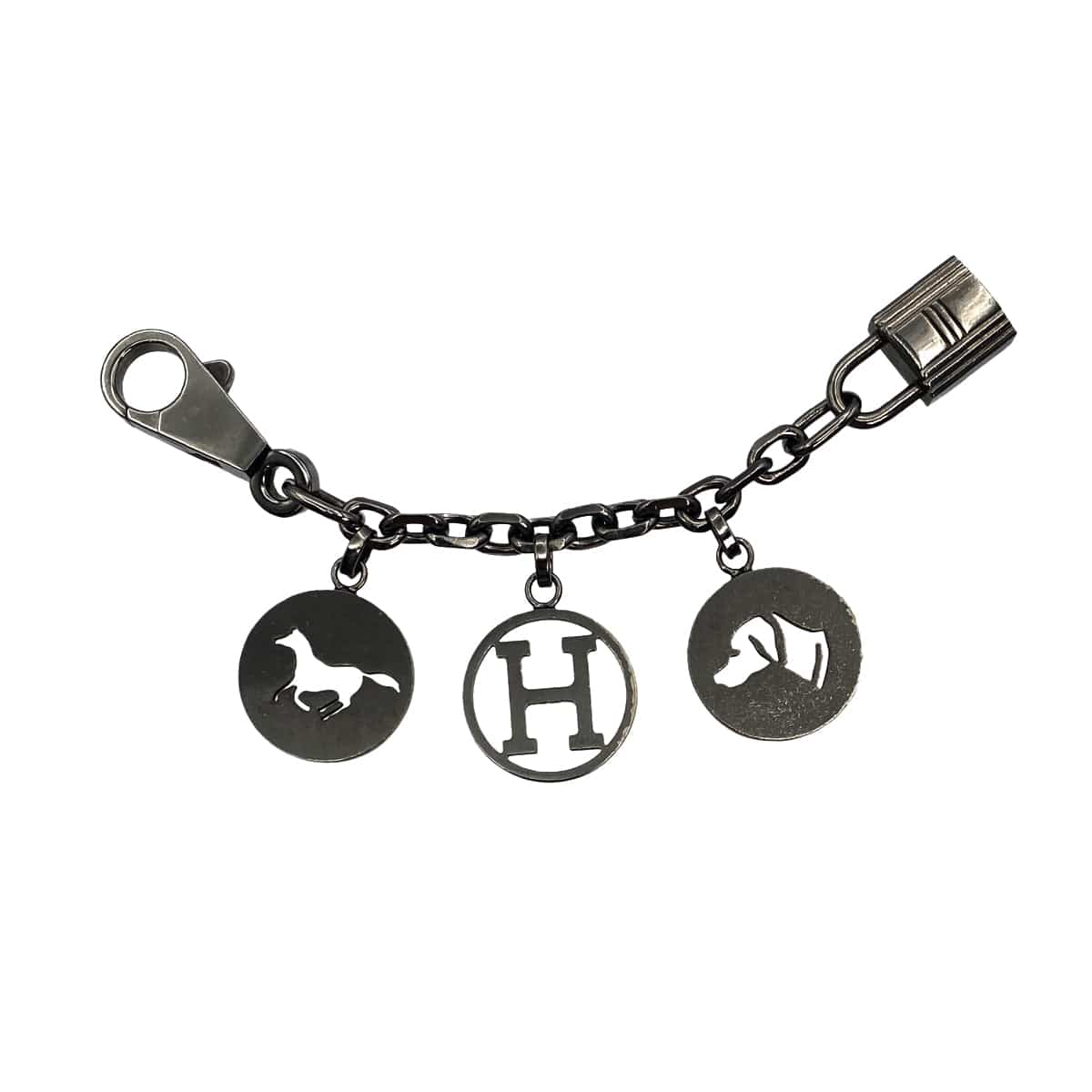HERMES BAG CHARM AMULET 4 RUTHENIUM ACCESSORY 90321180