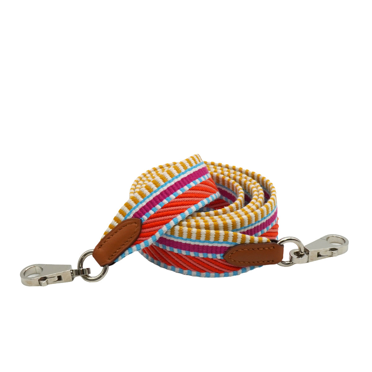 HERMES BANDOULIERE SANGLES CAVAL 25MM SHOULDER STRAP MULTICOLOR TOILE SWIFT 2018 C 90347163
