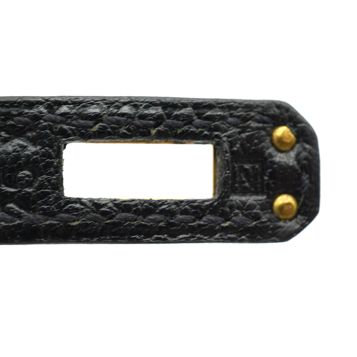 HERMES BIRKIN 25 BLACK CHEVRE HAND BAG 2010 SQUARE N GOLD HARDWARE 90340167