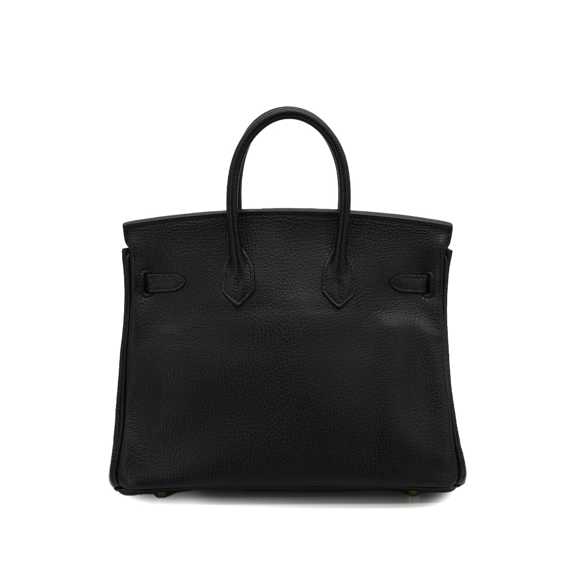 HERMES BIRKIN 25 BLACK CHEVRE HAND BAG 2010 SQUARE N GOLD HARDWARE 90340167
