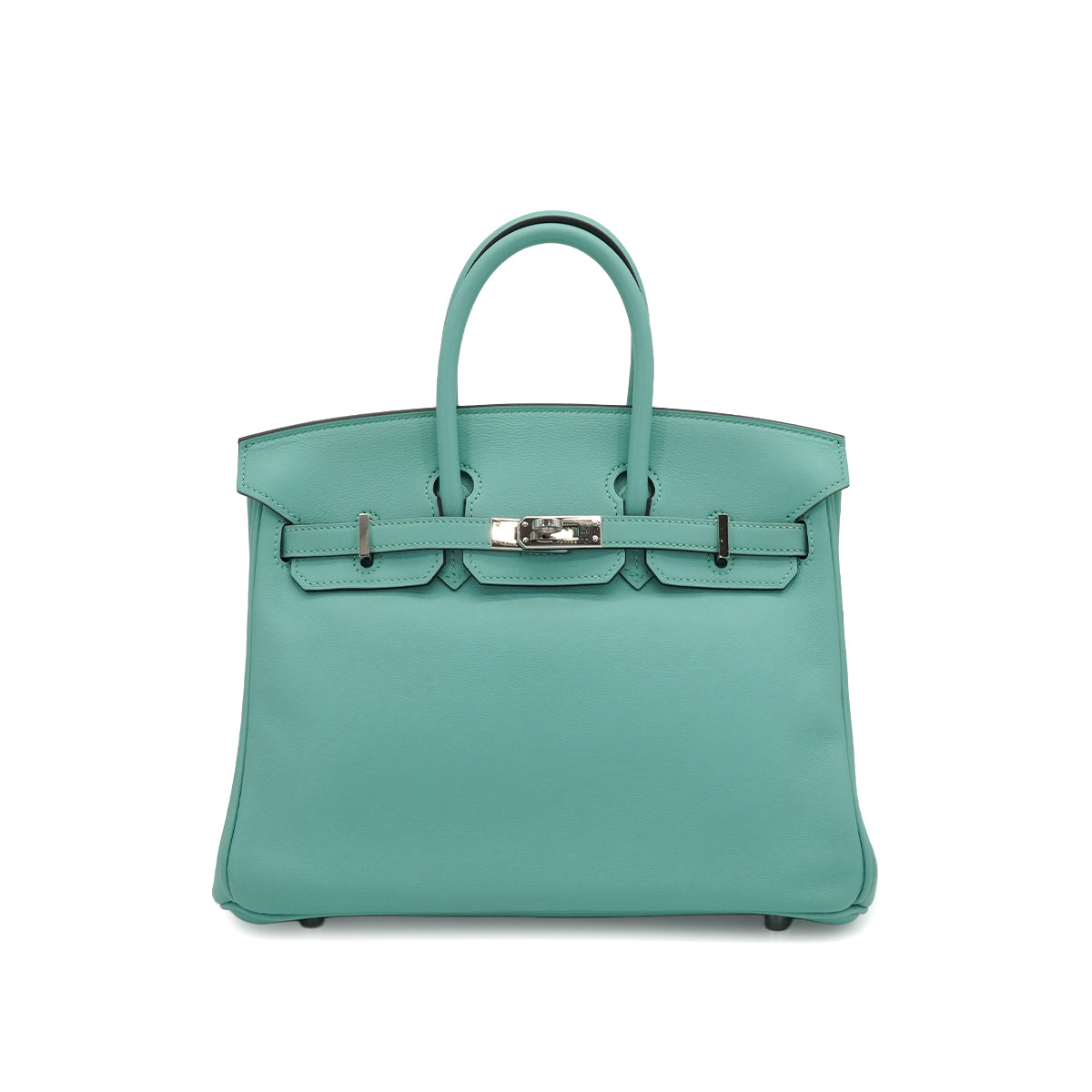HERMES BIRKIN 25 BLUE ATOLL VEAU SWIFT HAND BAG 2015 T STAMP PALLADIUM HARDWARE 90343018
