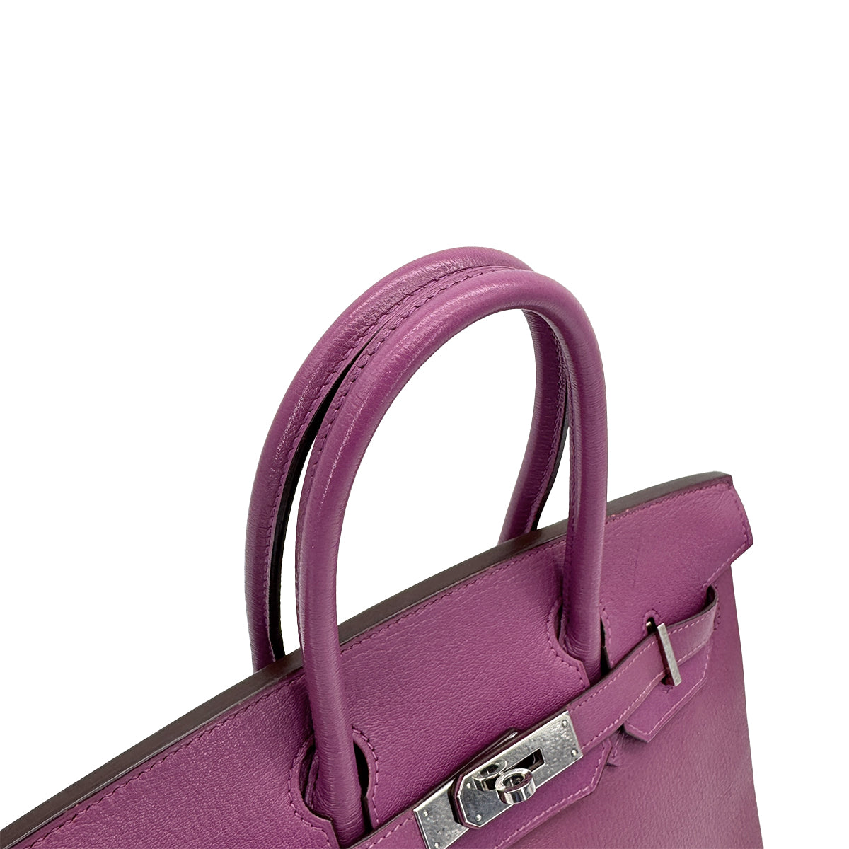 HERMES BIRKIN 30 CYCLAMEN CHEVRE HAND BAG 2005 SQUARE I PALLADIUM HARDWARE 90316990