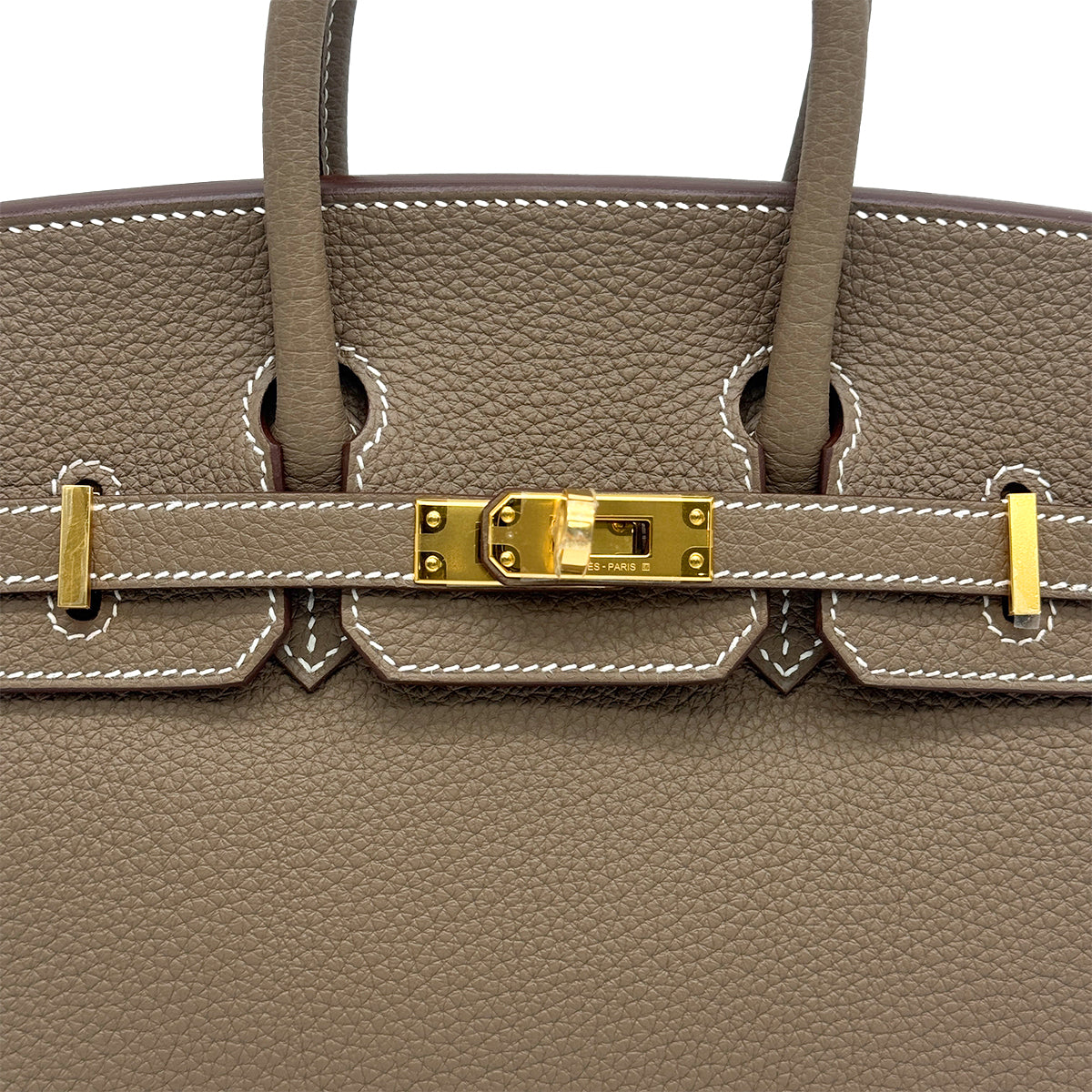 HERMES BIRKIN 25 ETOUPE TOGO HAND BAG 2026 G STAMP GOLD HARDWARE 90327183