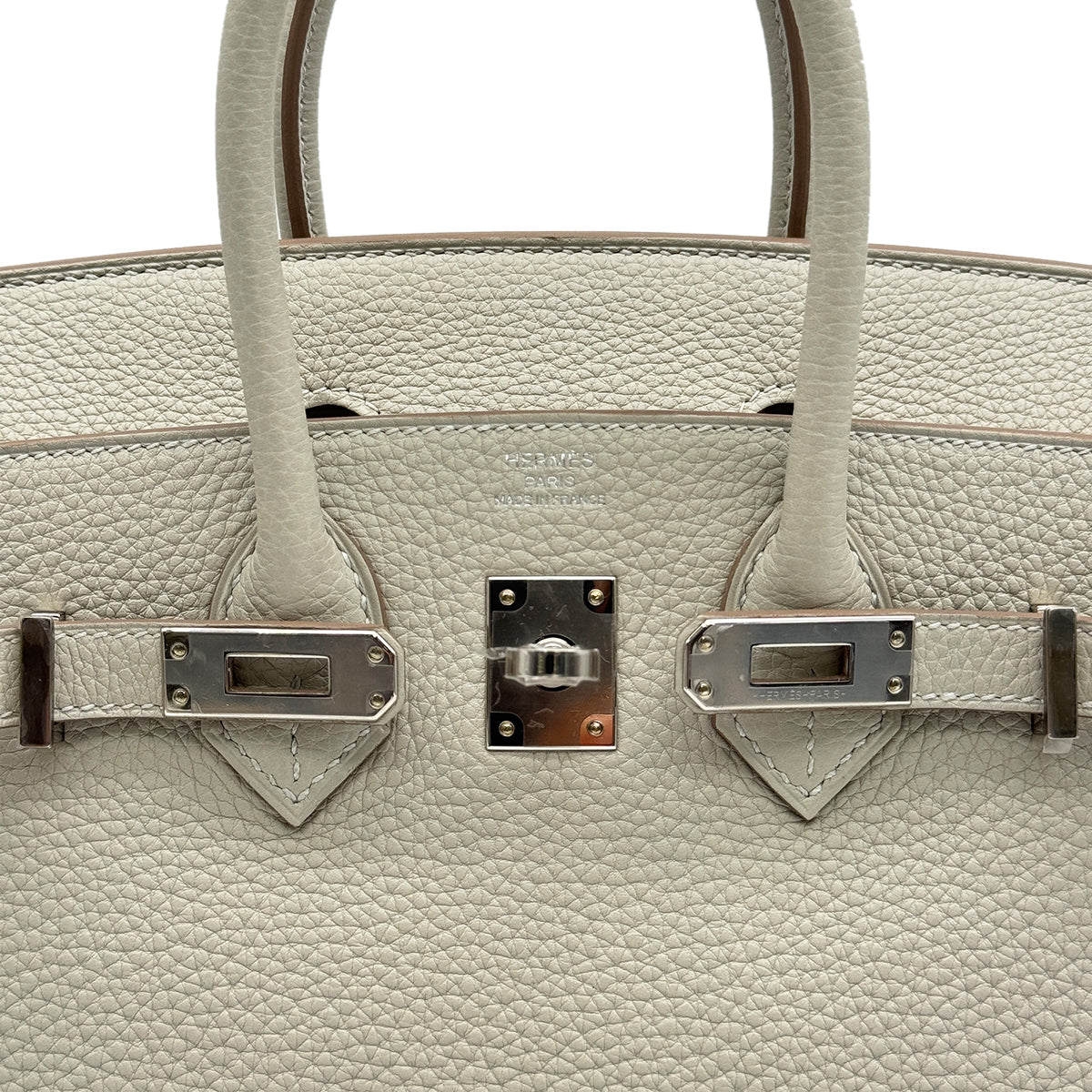HERMES BIRKIN 25 VERSO GRIS PERLE NATA TOGO HAND BAG 2022 U STAMP PALLADIUM HARDWARE 90327141