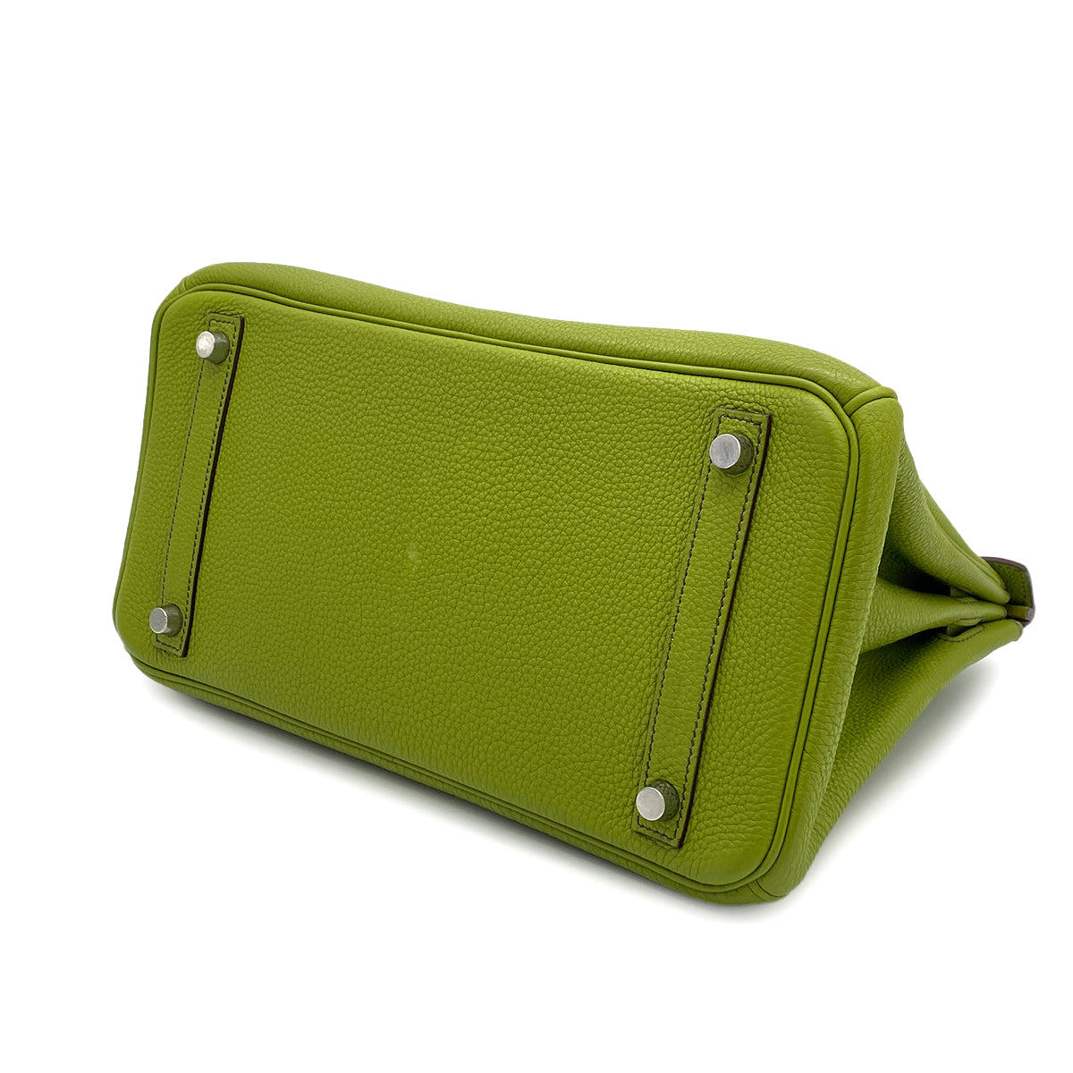 HERMES BIRKIN 30 ANIS GREEN TOGO HAND BAG 2007 SQUARE K PALLADIUM HARDWARE 90317919