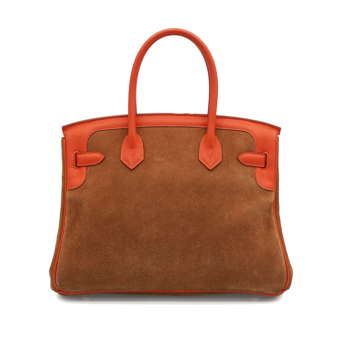 HERMES BIRKIN 30 CHAMOIS CAPUCINE  GRIZZLY VEAU SWIFT HAND BAG 2014 SQUARE R GOLD HARDWARE 90340453