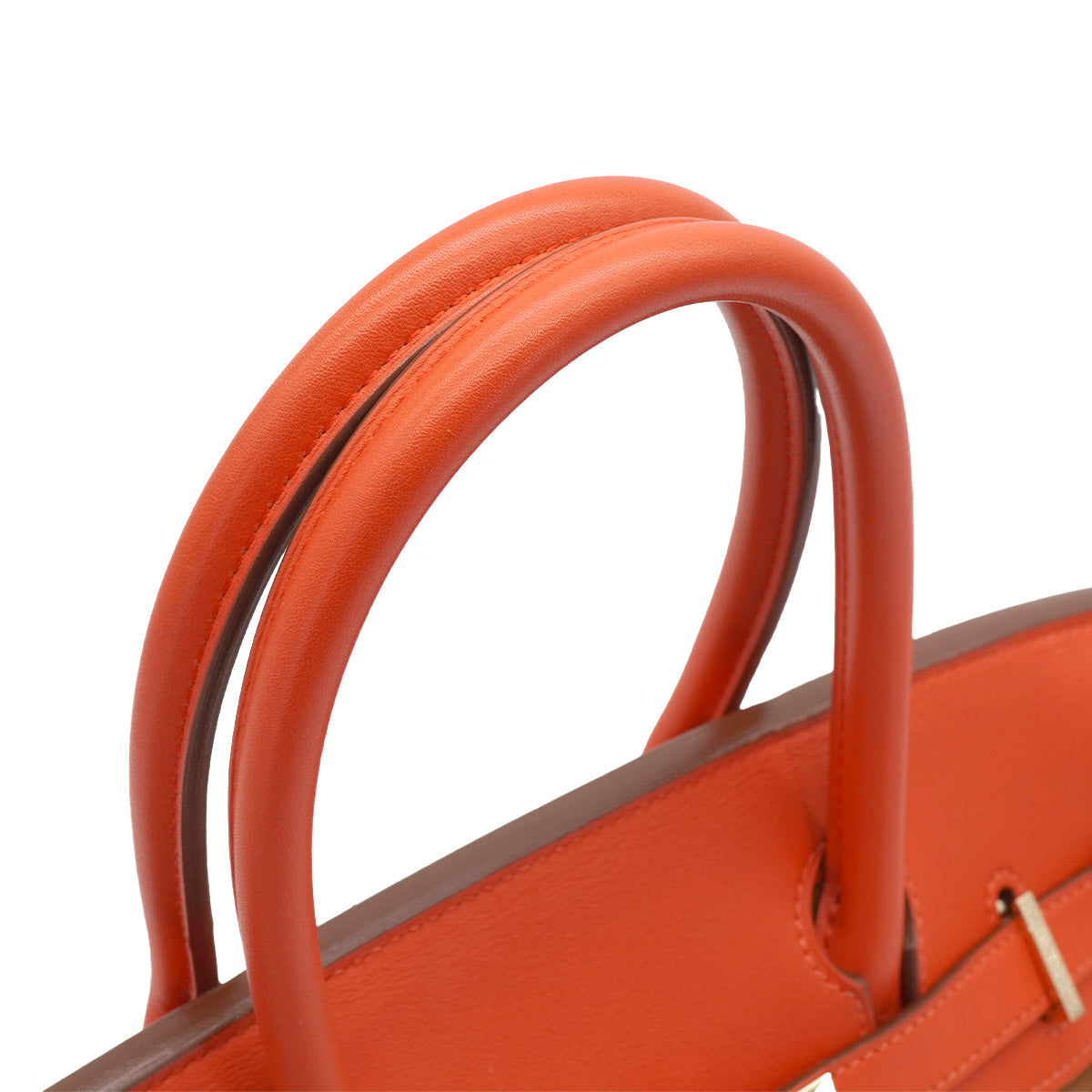 HERMES BIRKIN 30 CHAMOIS CAPUCINE  GRIZZLY VEAU SWIFT HAND BAG 2014 SQUARE R GOLD HARDWARE 90340453