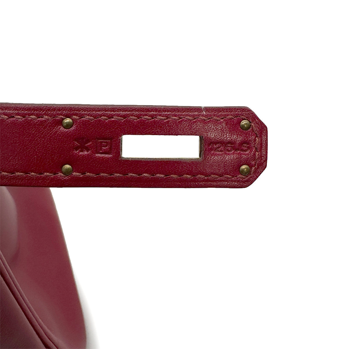 HERMES BIRKIN 30 GHILLIES RUBIS VEAU TADELAKT HAND BAG 2012 SQUARE P GOLD HARDWARE 90313549