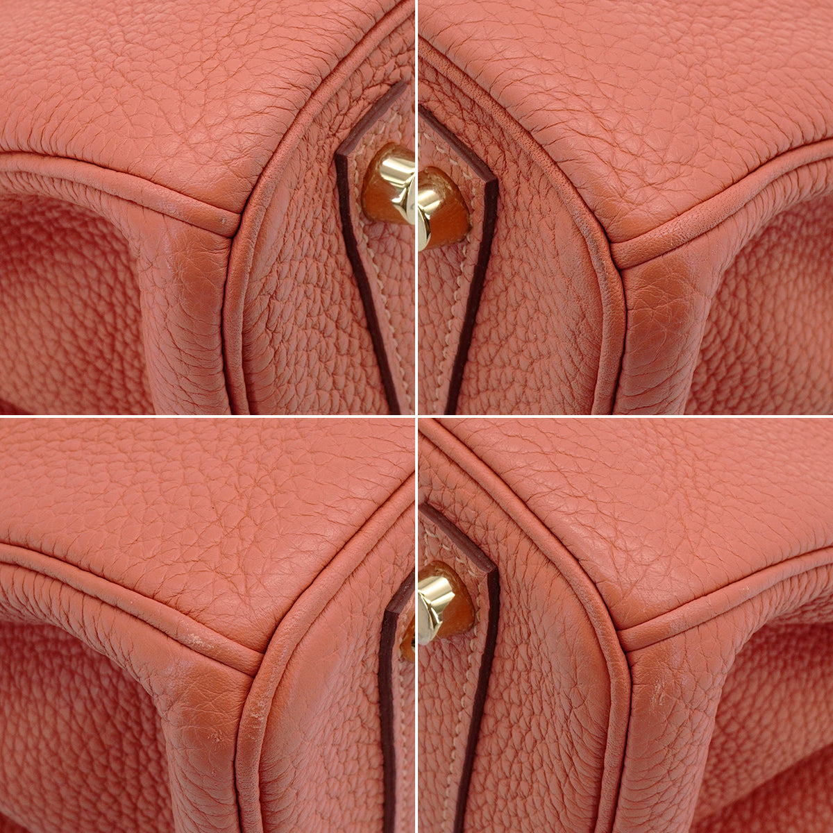 HERMES BIRKIN 30 ROSY TOGO HAND BAG 2013 SQUARE Q GOLD HARDWARE 90339936