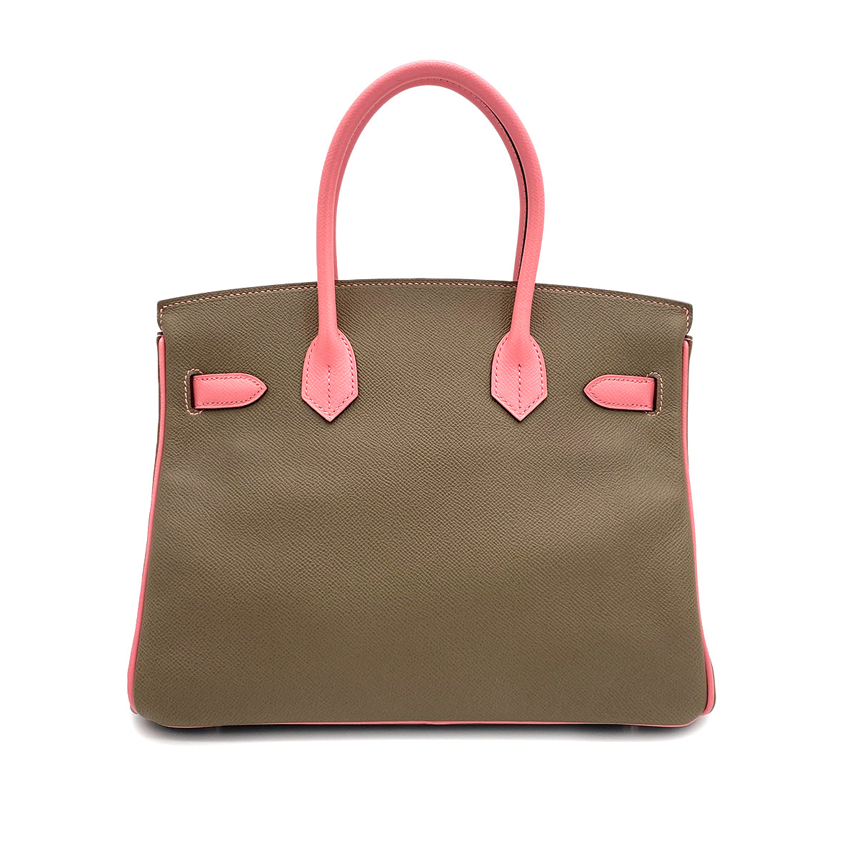 HERMES BIRKIN 30 TAUPE ROSE CONFETTI VEAU EPSOM HAND BAG 2014 SQUARE R MATT HARDWARE SPO 90317722