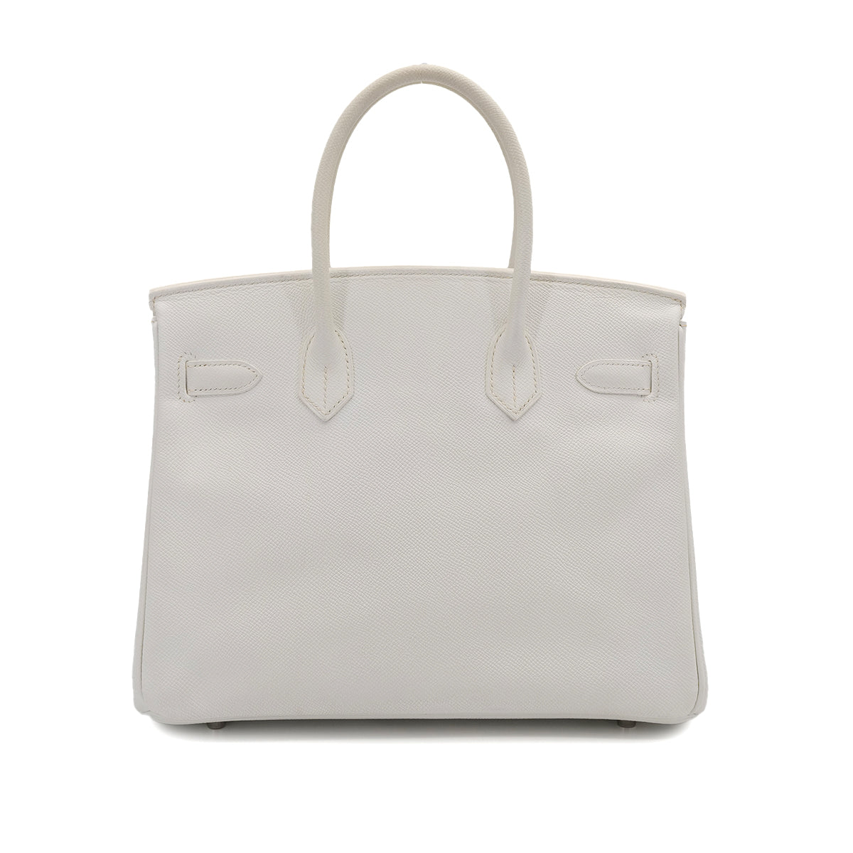 HERMES BIRKIN 30 WHITE EPSOM HAND BAG 2009 SQUARE M PALLADIUM HARDWARE 90312934