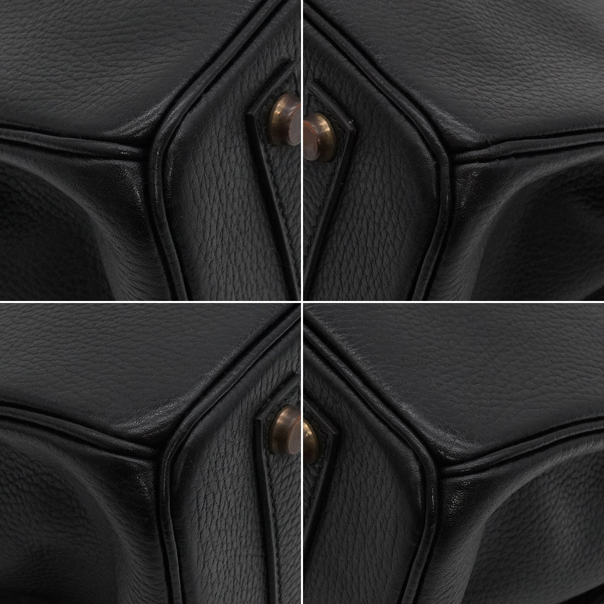 HERMES BIRKIN 35 BLACK ARDENNES HAND BAG 1995 CIRCLE Y GOLD HARDWARE 90339642